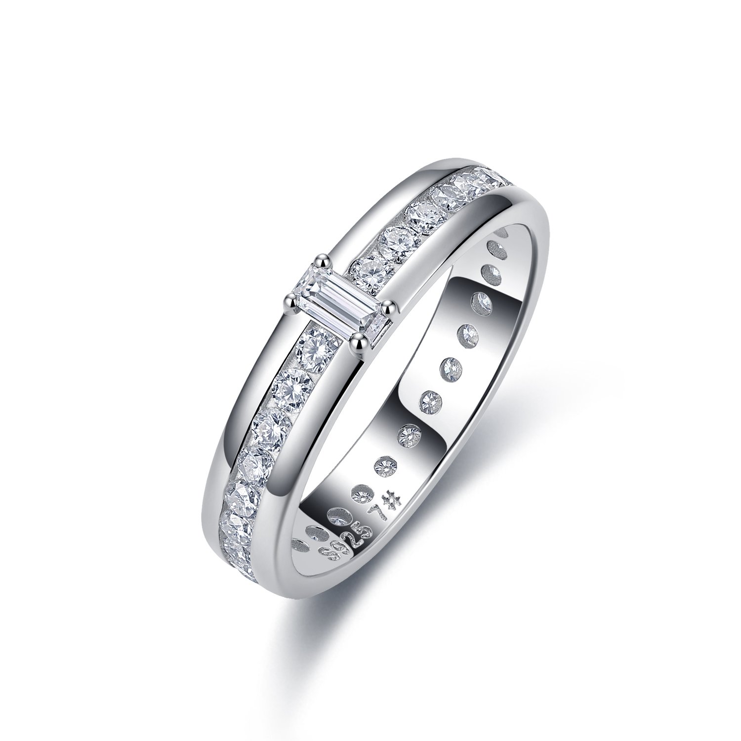 Baguette Moissanite Channel-Set Eternity Band – 1ct DEW
