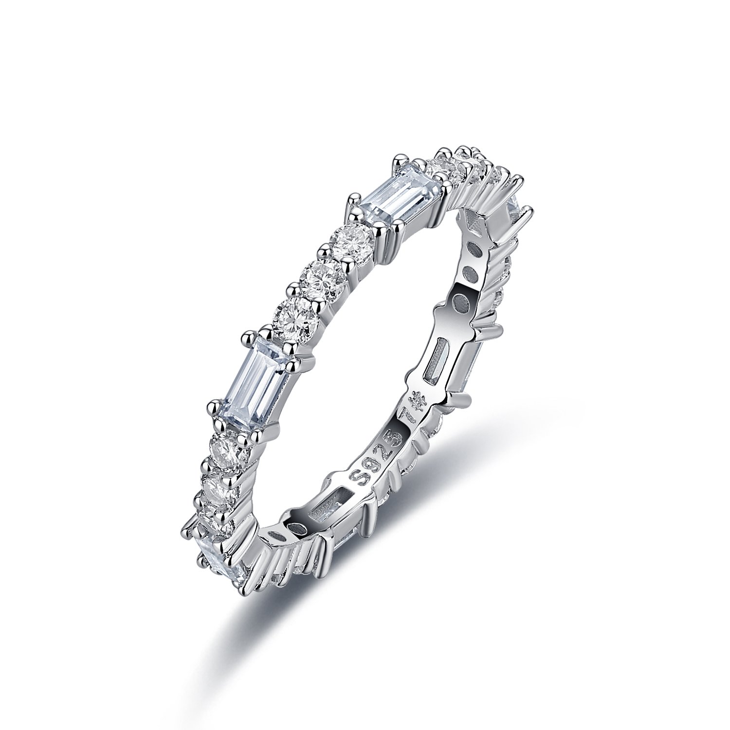 Baguette & Round Moissanite Eternity Band – 1.4ct DEW
