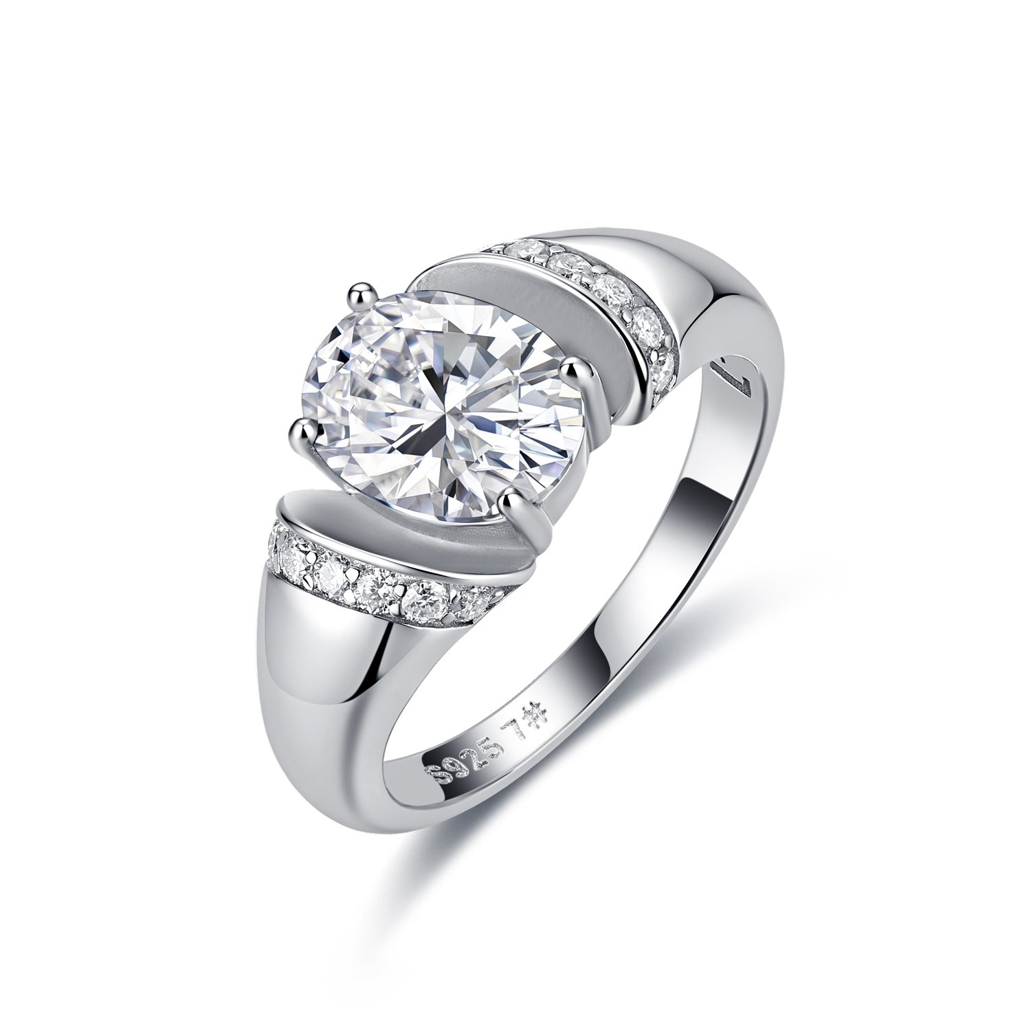 Oval Moissanite East-West Ring – 2.21ct DEW