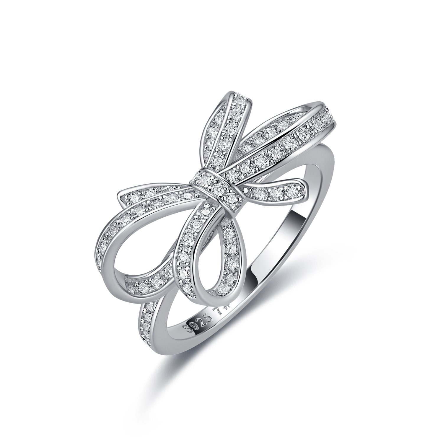 Pavé Moissanite Bow Statement Ring – 0.37ct DEW