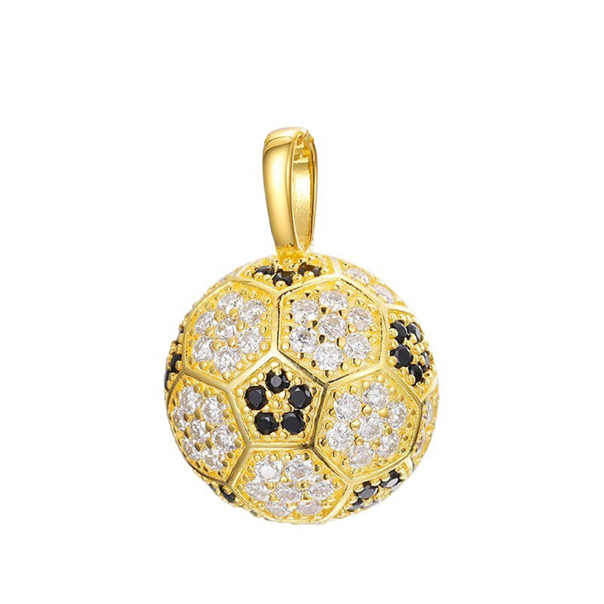 Moissanite Soccer Ball Pendant – 1ct DEW - alternate view