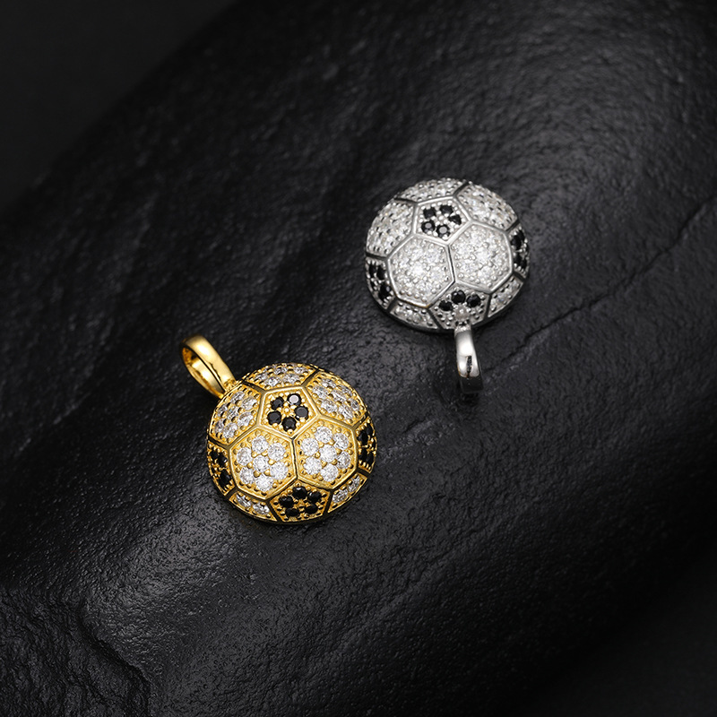 Moissanite Soccer Ball Pendant – 1ct DEW - Image 4