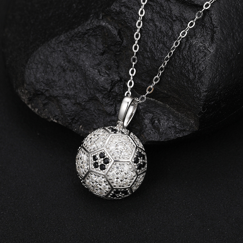 Moissanite Soccer Ball Pendant – 1ct DEW - Image 5