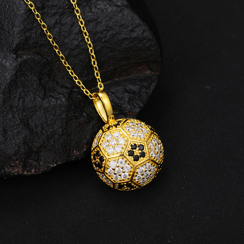 Moissanite Soccer Ball Pendant – 1ct DEW - Image 6