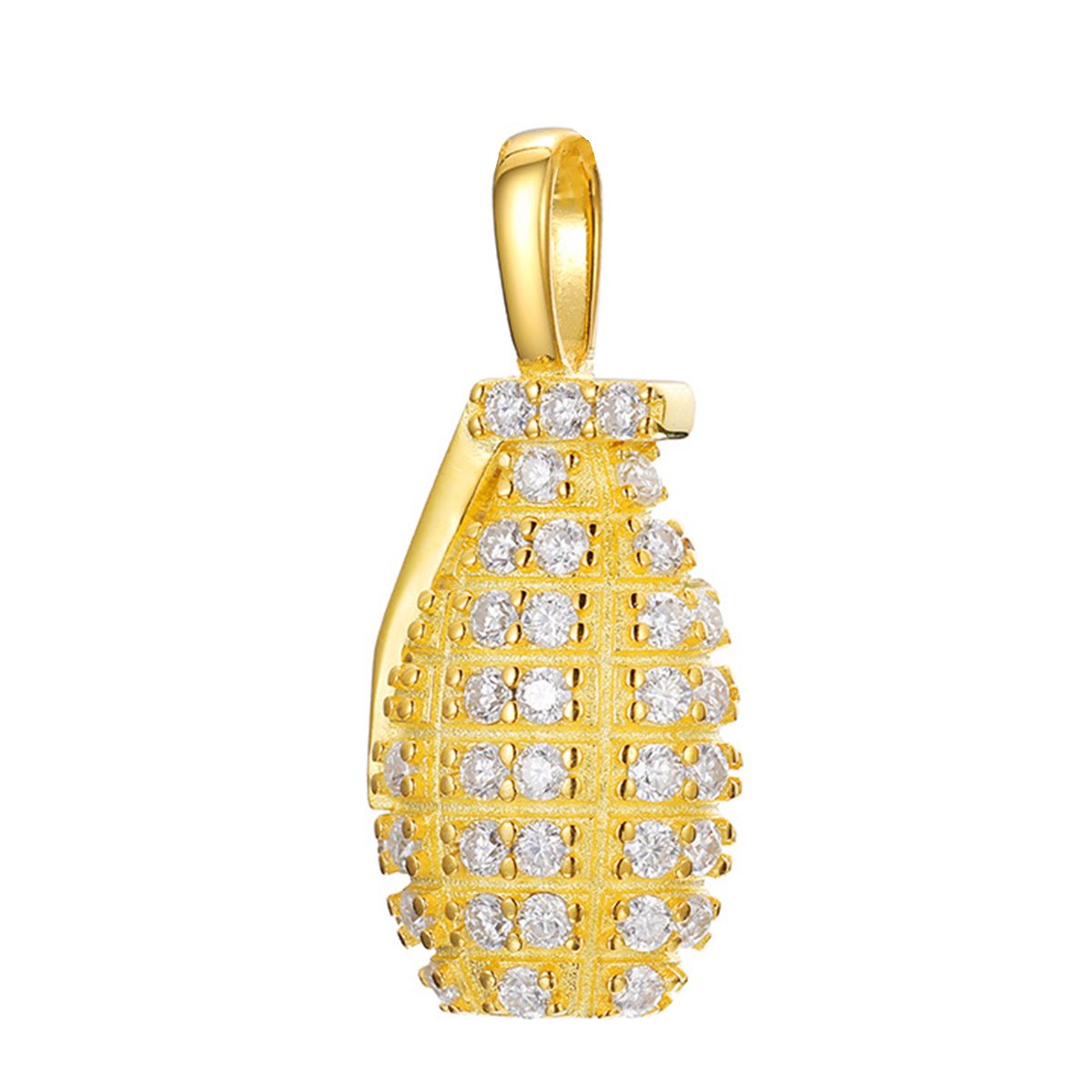 Pavé Moissanite Grenade-Shape Pendant – 0.56ct DEW