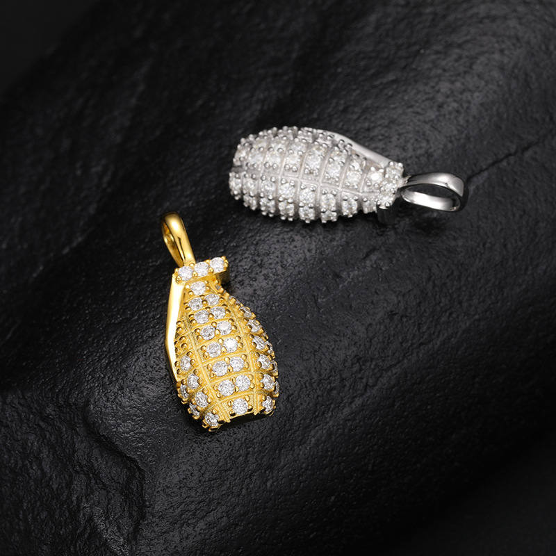 Pavé Moissanite Grenade-Shape Pendant – 0.56ct DEW - Image 4