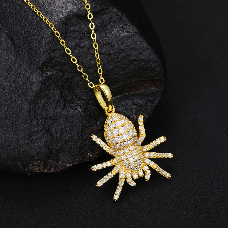 Pavé Moissanite Spider Pendant – 0.75ct DEW - Image 5