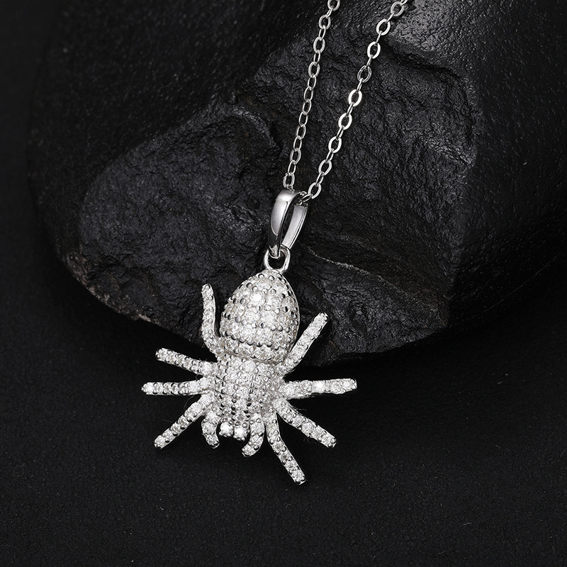 Pavé Moissanite Spider Pendant – 0.75ct DEW - Image 6