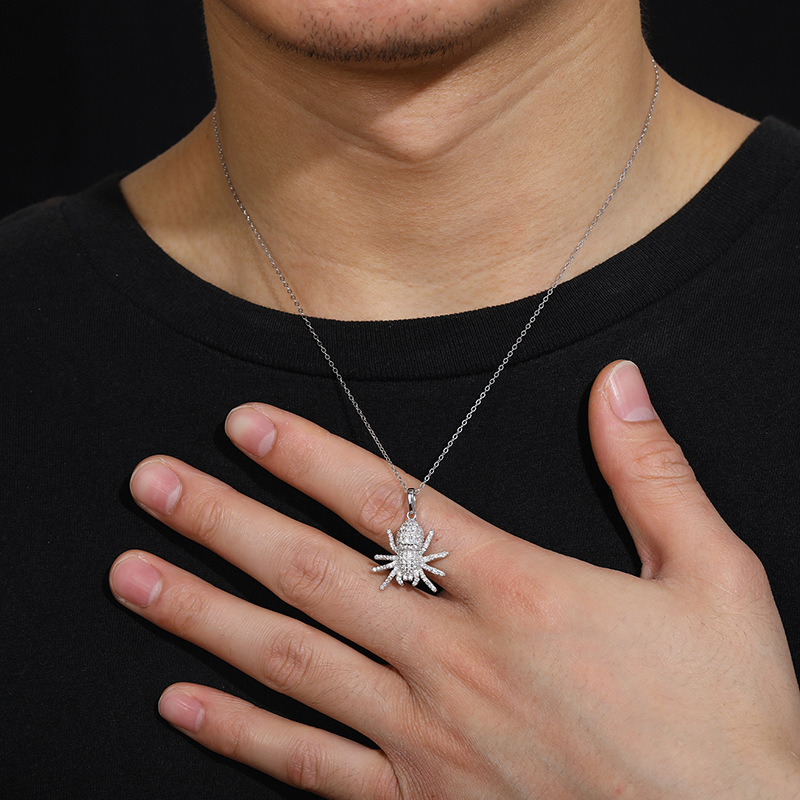 Pavé Moissanite Spider Pendant – 0.75ct DEW - Image 7