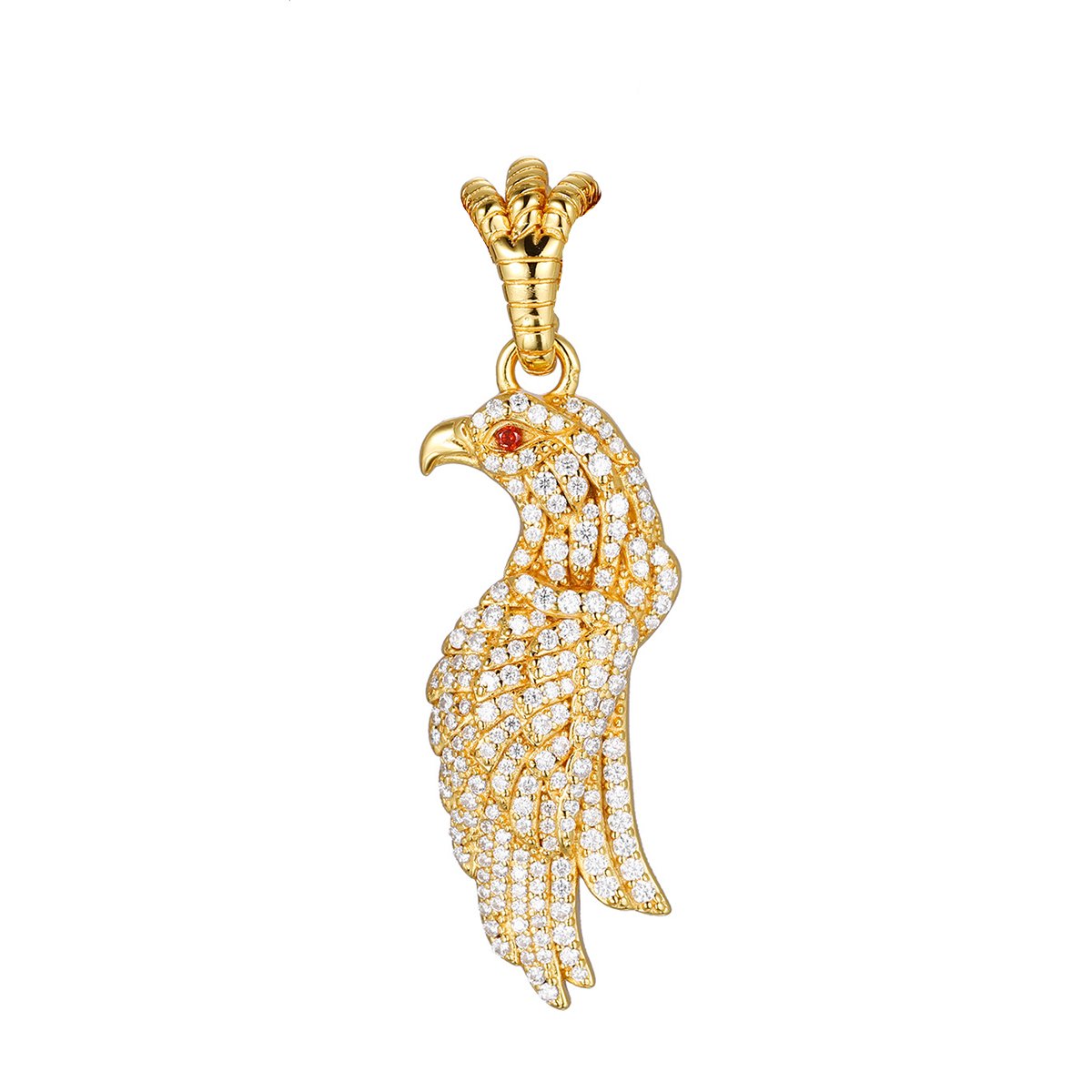 Pavé Moissanite Eagle Pendant – 1.3ct DEW
