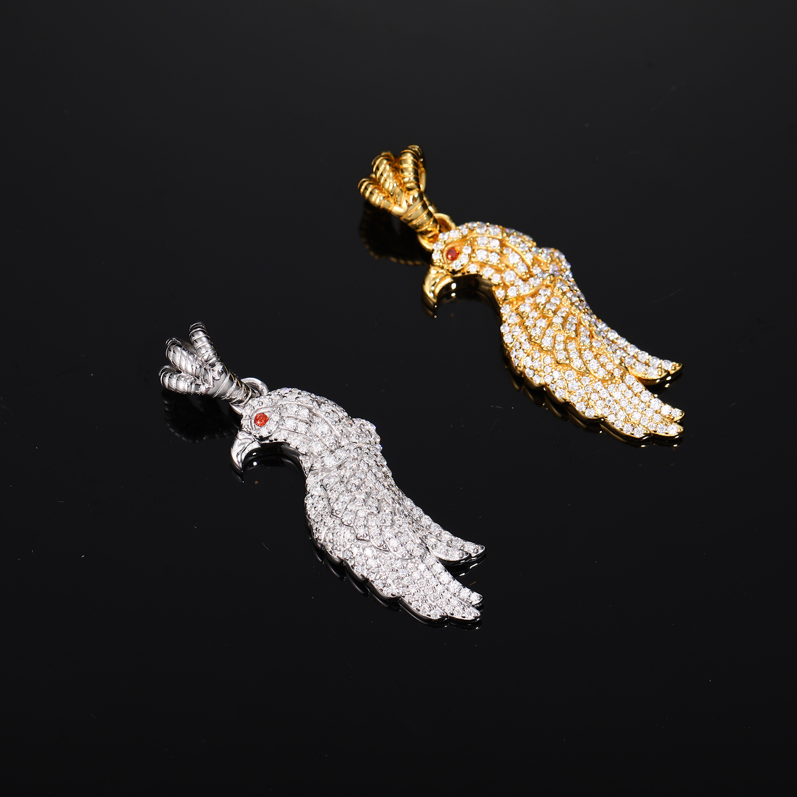 Pavé Moissanite Eagle Pendant – 1.3ct DEW - Image 4