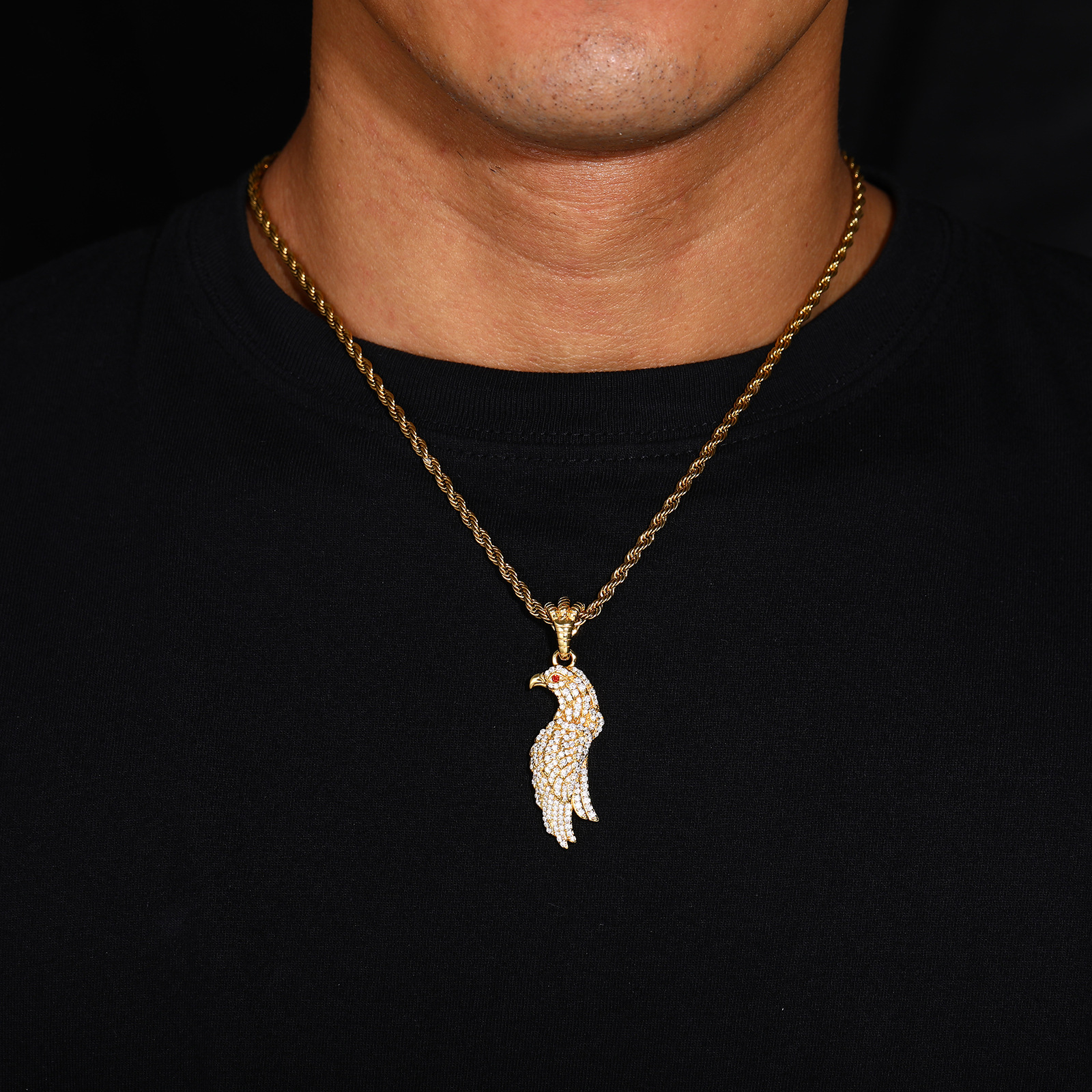 Pavé Moissanite Eagle Pendant – 1.3ct DEW - Image 7