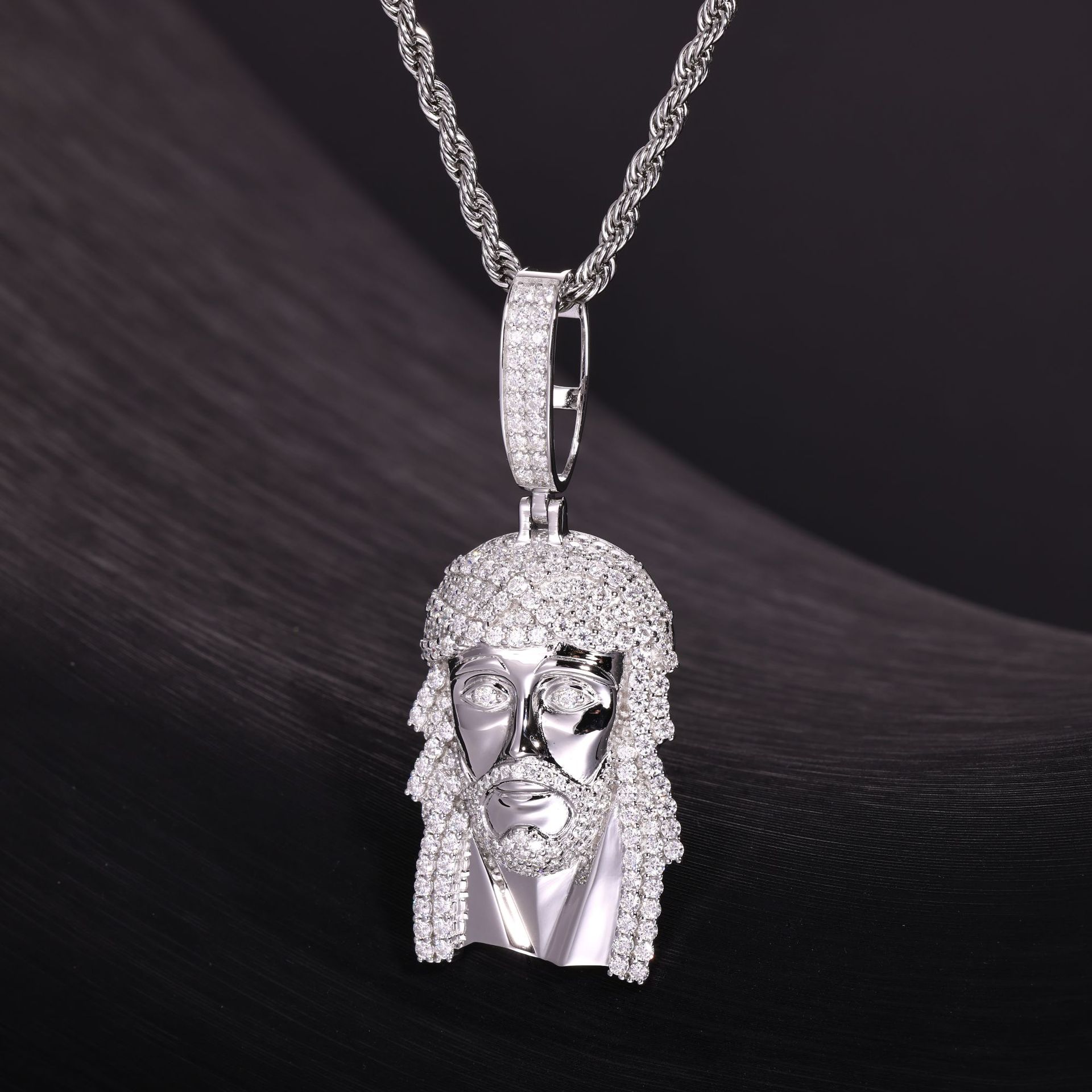 Pavé Moissanite Jesus Piece Pendant – 3.5ct DEW - Image 5