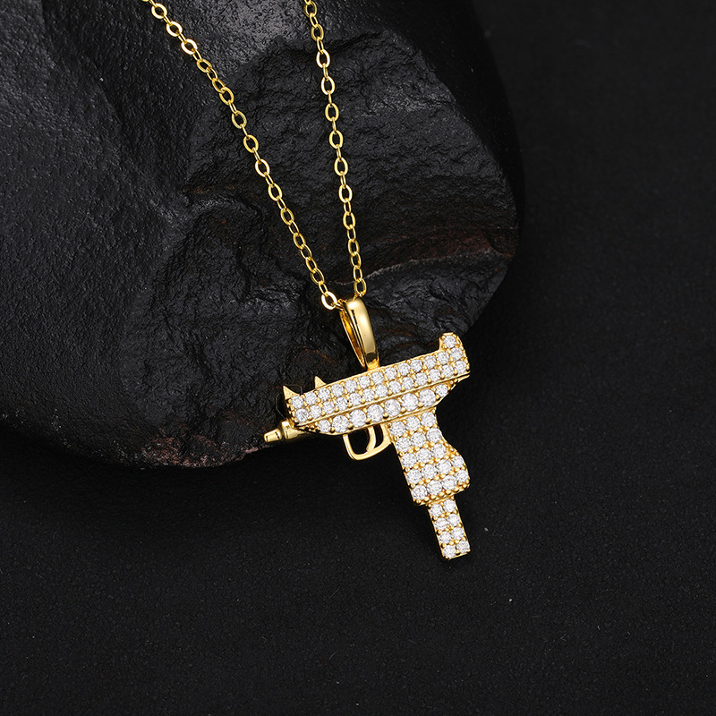 Moissanite Gun-Shaped Pendant – 0.5ct DEW - Image 6