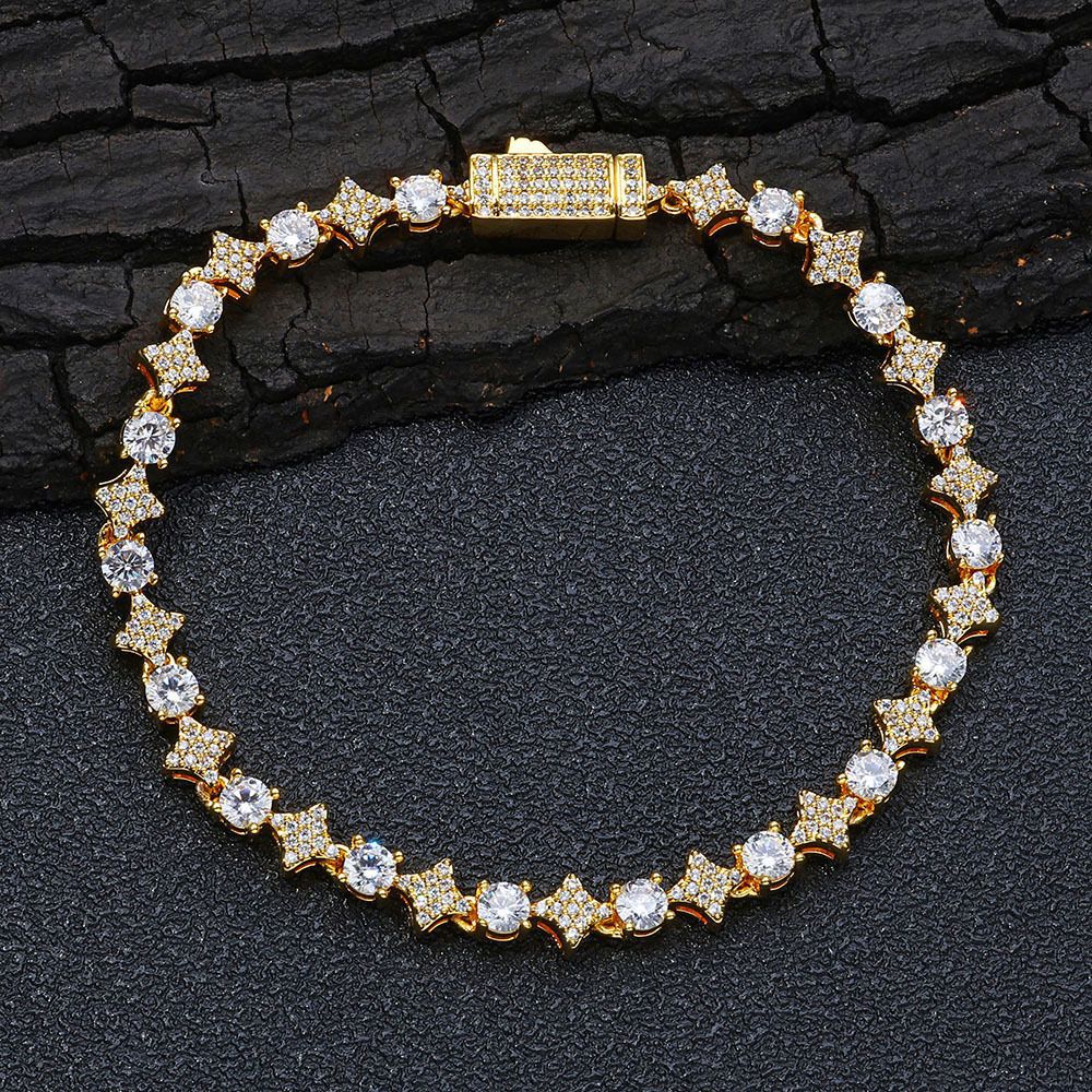 Star Link Moissanite Tennis Bracelet – 4.5mm Round Stones - Image 4