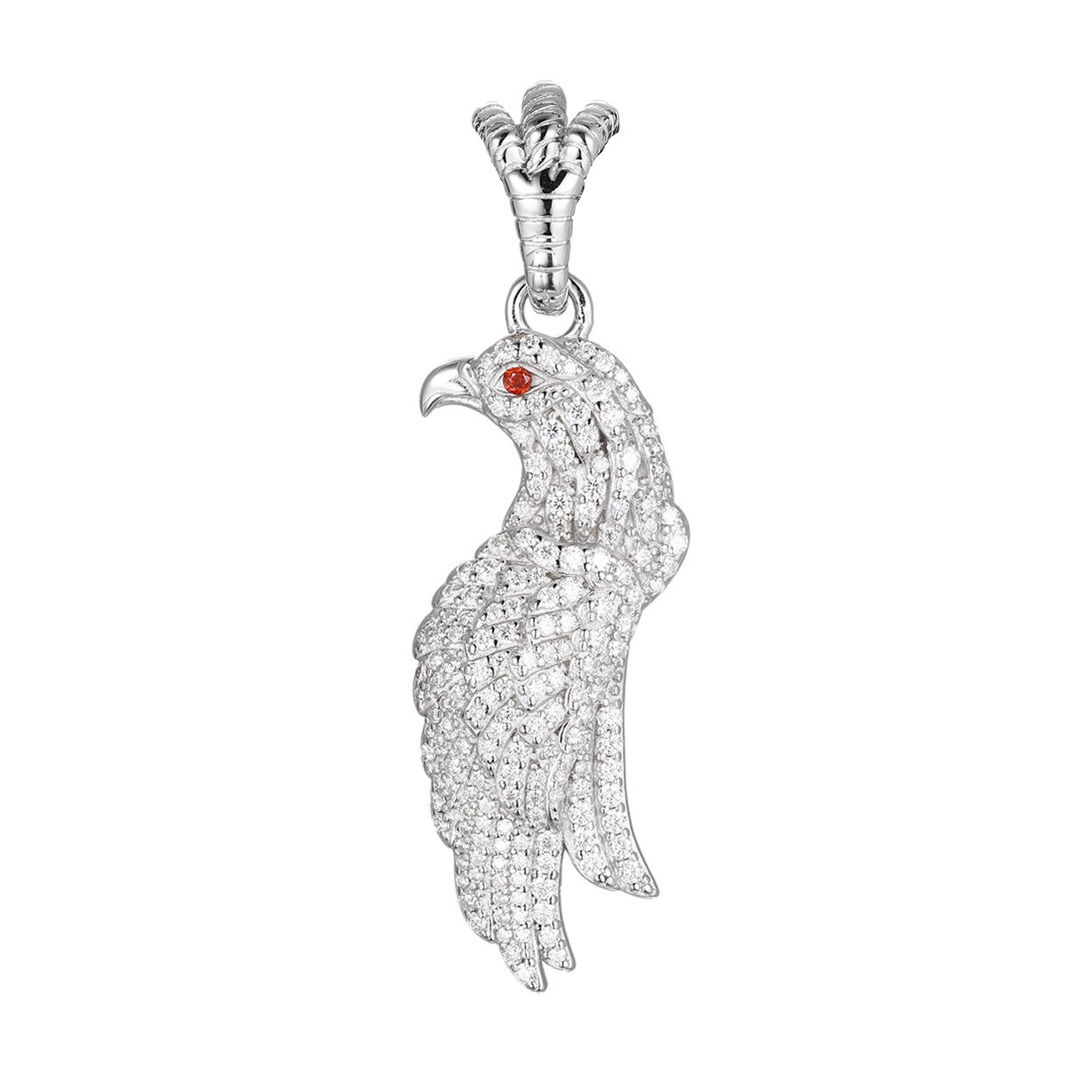 Pavé Moissanite Eagle Pendant – 1.3ct DEW