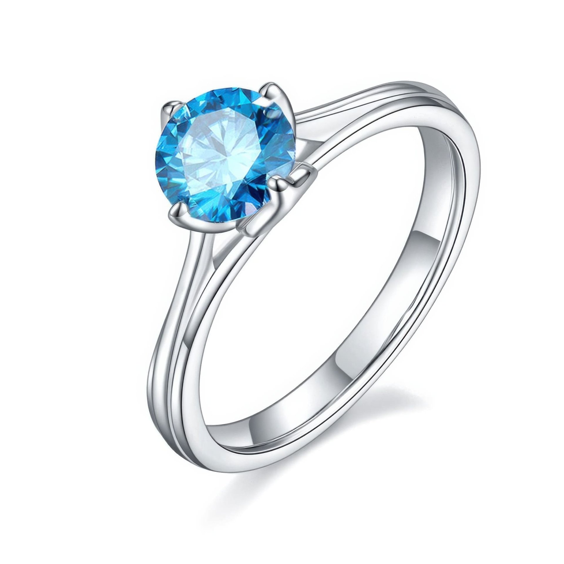 Round Moissanite Solitaire Ring – 1ct DEW (6.5mm) 925 Silver - Image 11