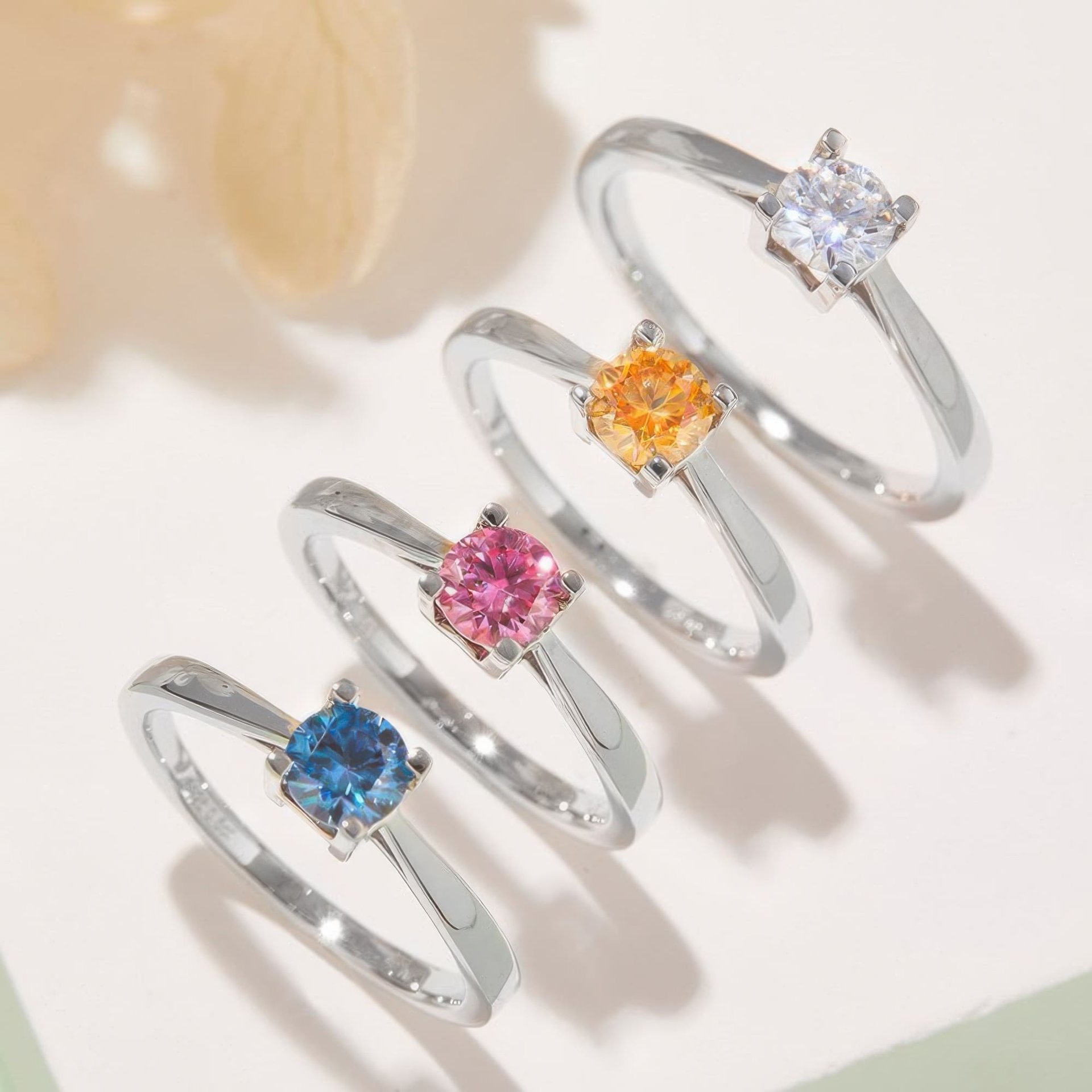 Classic Round Solitaire Moissanite Ring | 0.5ct DEW | 925 Sterling Silver - Image 2