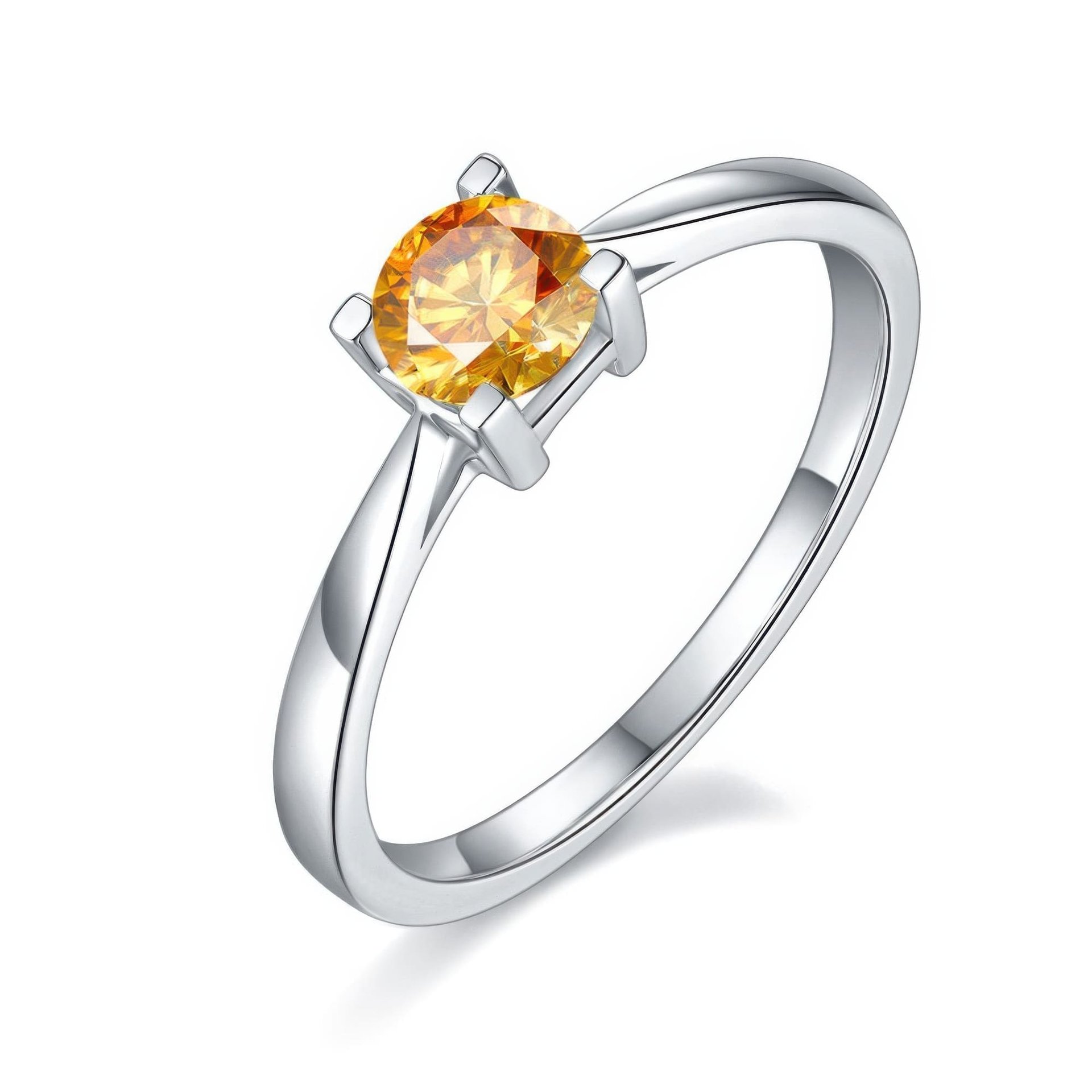 Classic Round Solitaire Moissanite Ring | 0.5ct DEW | 925 Sterling Silver - Image 5