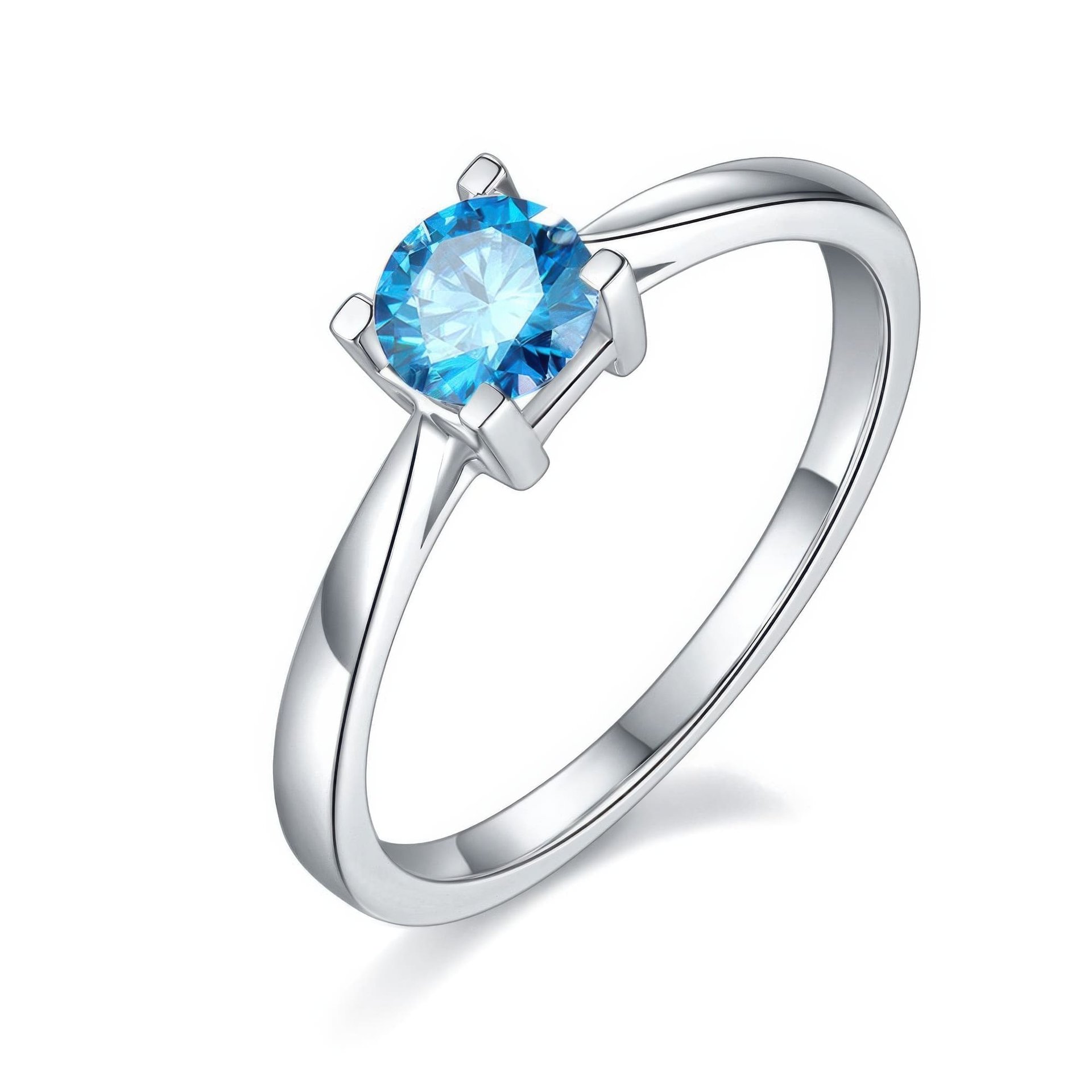 Classic Round Solitaire Moissanite Ring | 0.5ct DEW | 925 Sterling Silver - Image 6