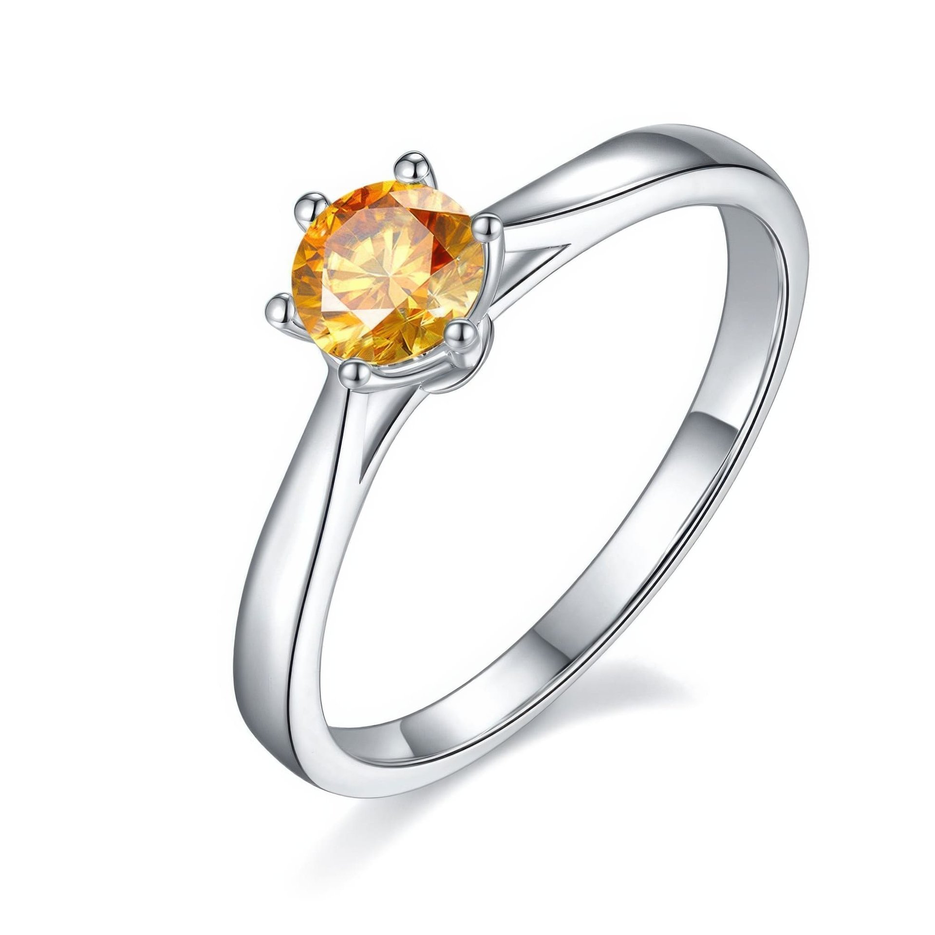 925 Sterling Silver Round Solitaire Moissanite Ring | 6-Prong DEF VVS | 0.5ct DEW 5mm - Image 4
