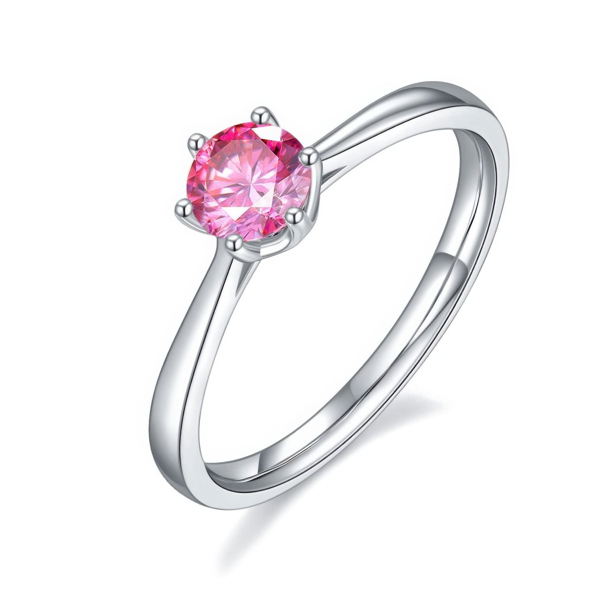 0.50ct 6-Prong Classic Moissanite Solitaire Ring - Image 3