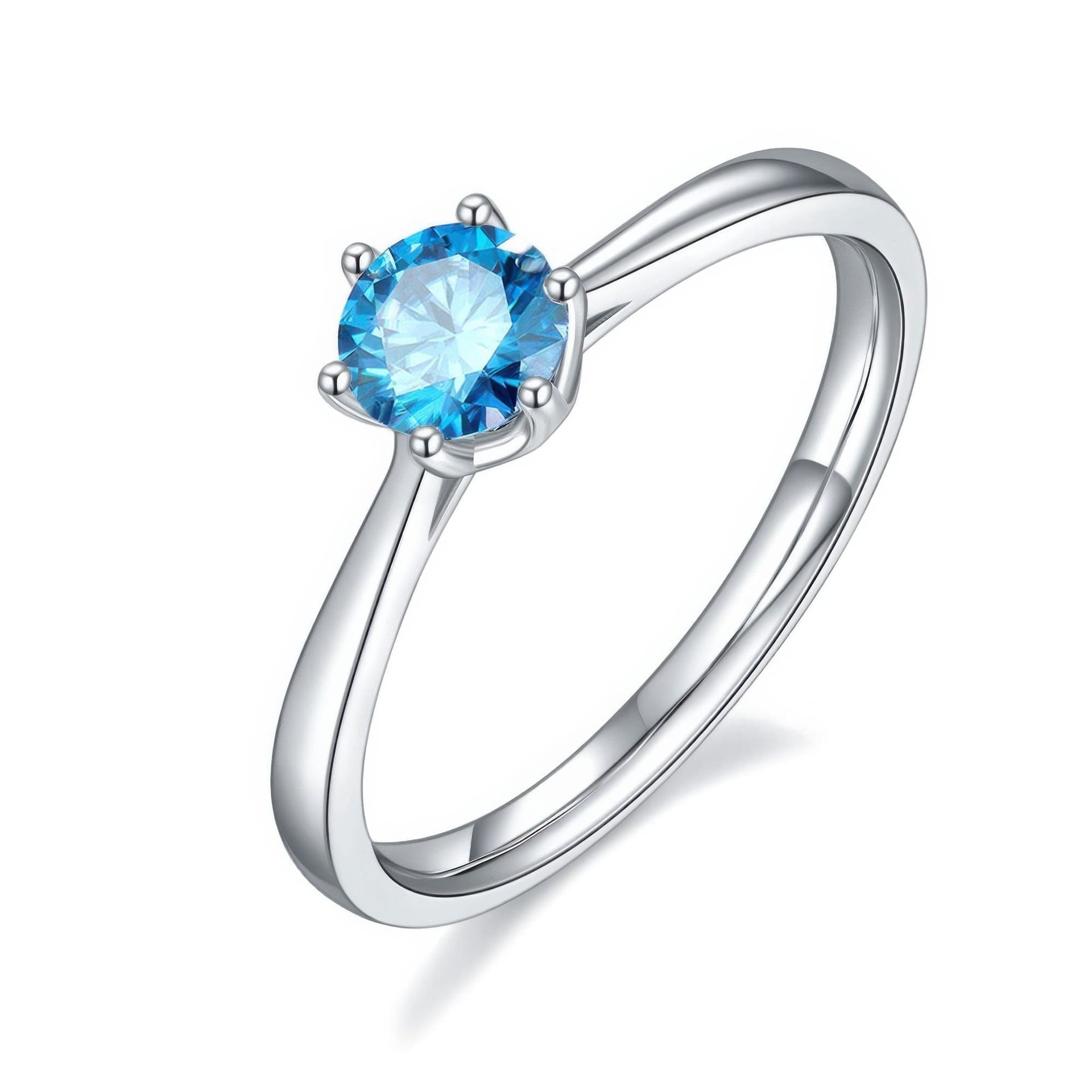 0.50ct 6-Prong Classic Moissanite Solitaire Ring - Image 5