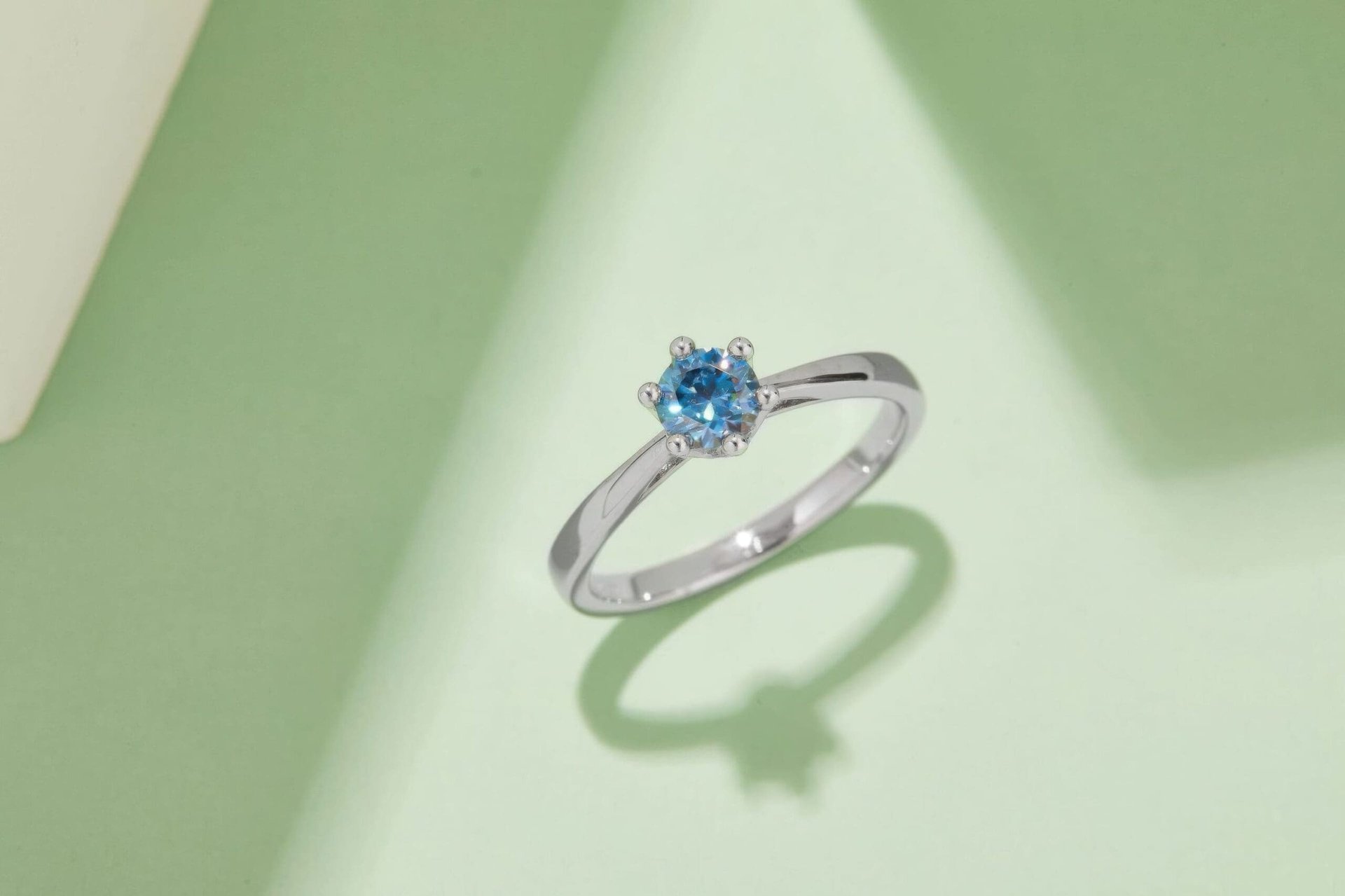 Round Moissanite Solitaire Ring | 0.5ct DEW Six-Prong | 925 Sterling Silver | Color Options - Image 7