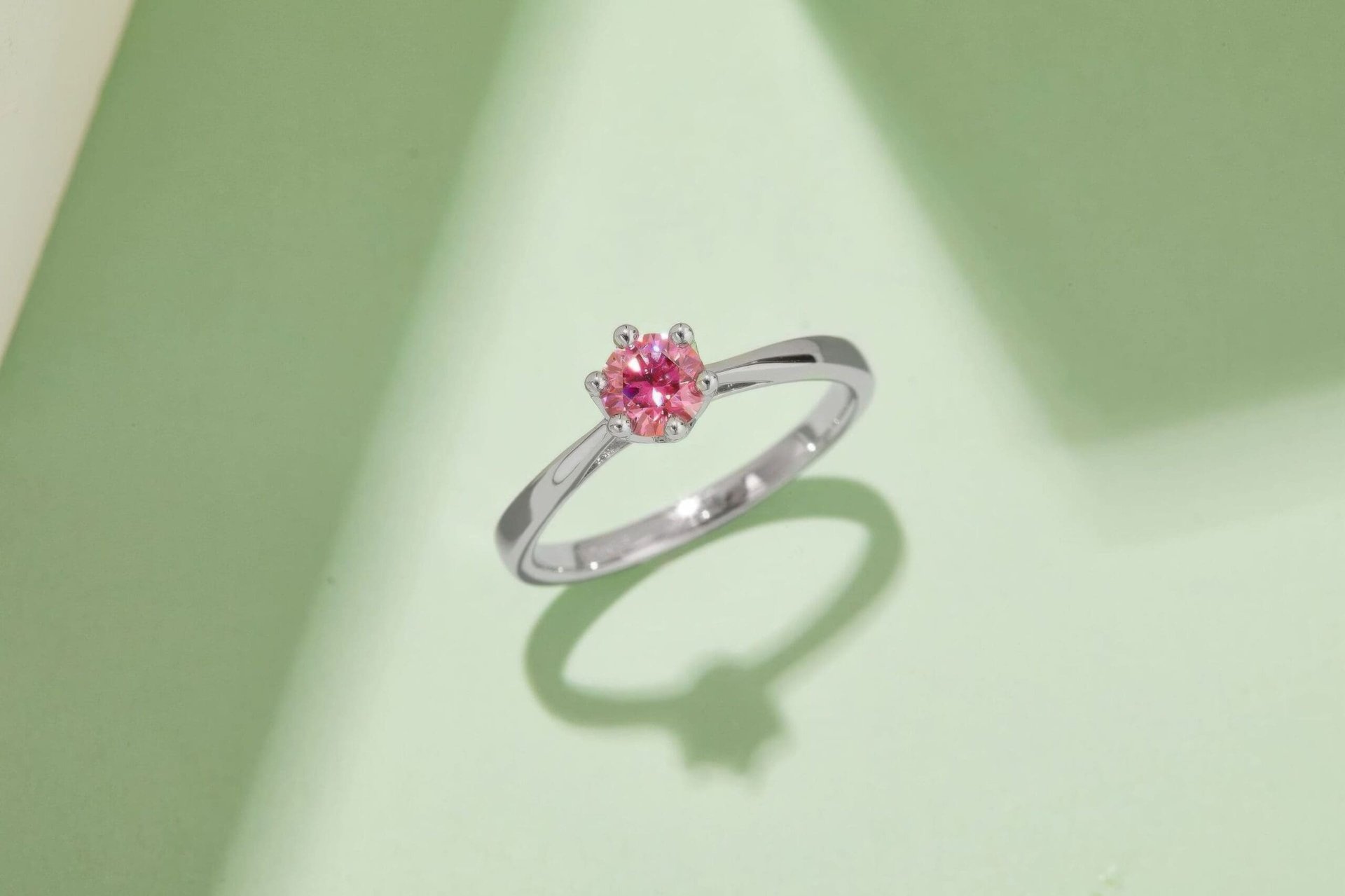 Round Moissanite Solitaire Ring | 0.5ct DEW Six-Prong | 925 Sterling Silver | Color Options - Image 8