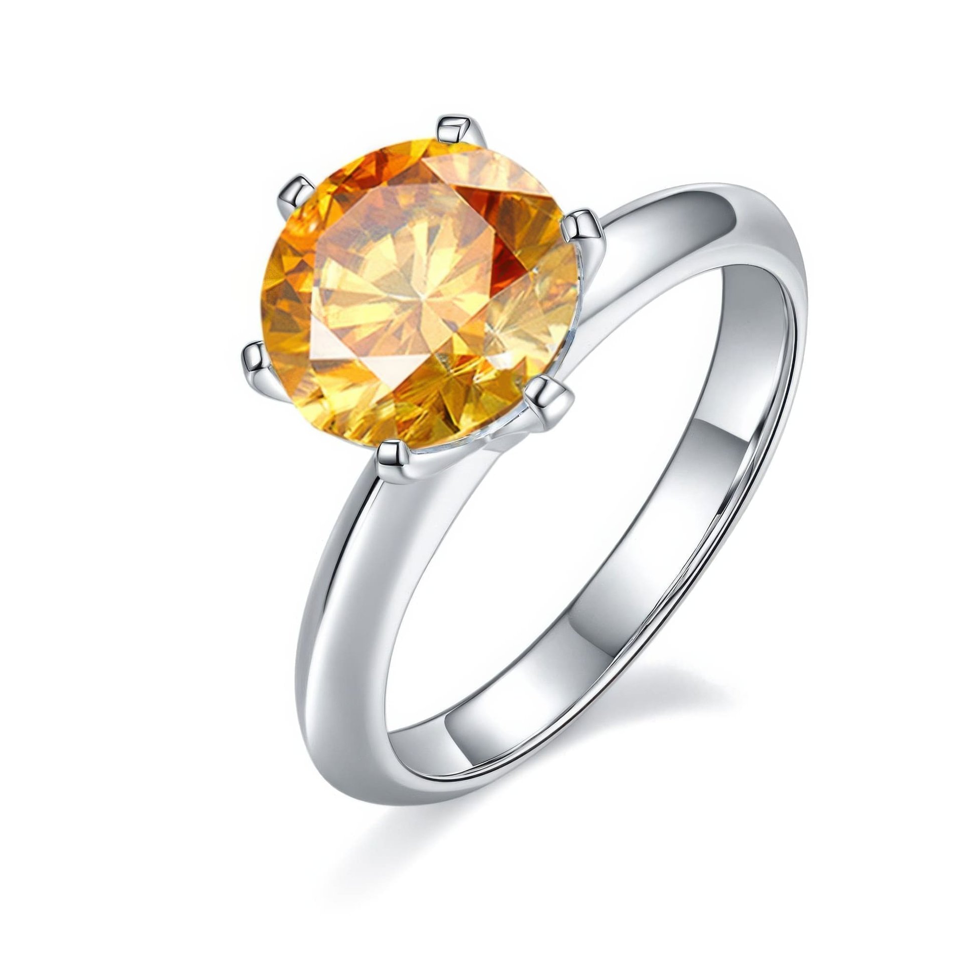 3 Carat Six-Prong Round Moissanite Solitaire Ring | 9.5mm DEW | 925 Sterling Silver - Image 4