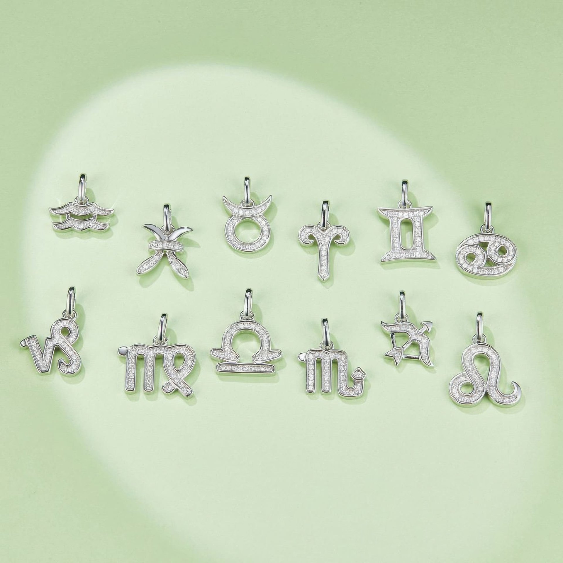 Virgo Zodiac Moissanite Pendant Necklace | Pavé Sterling Silver Astrology Charm - Image 4