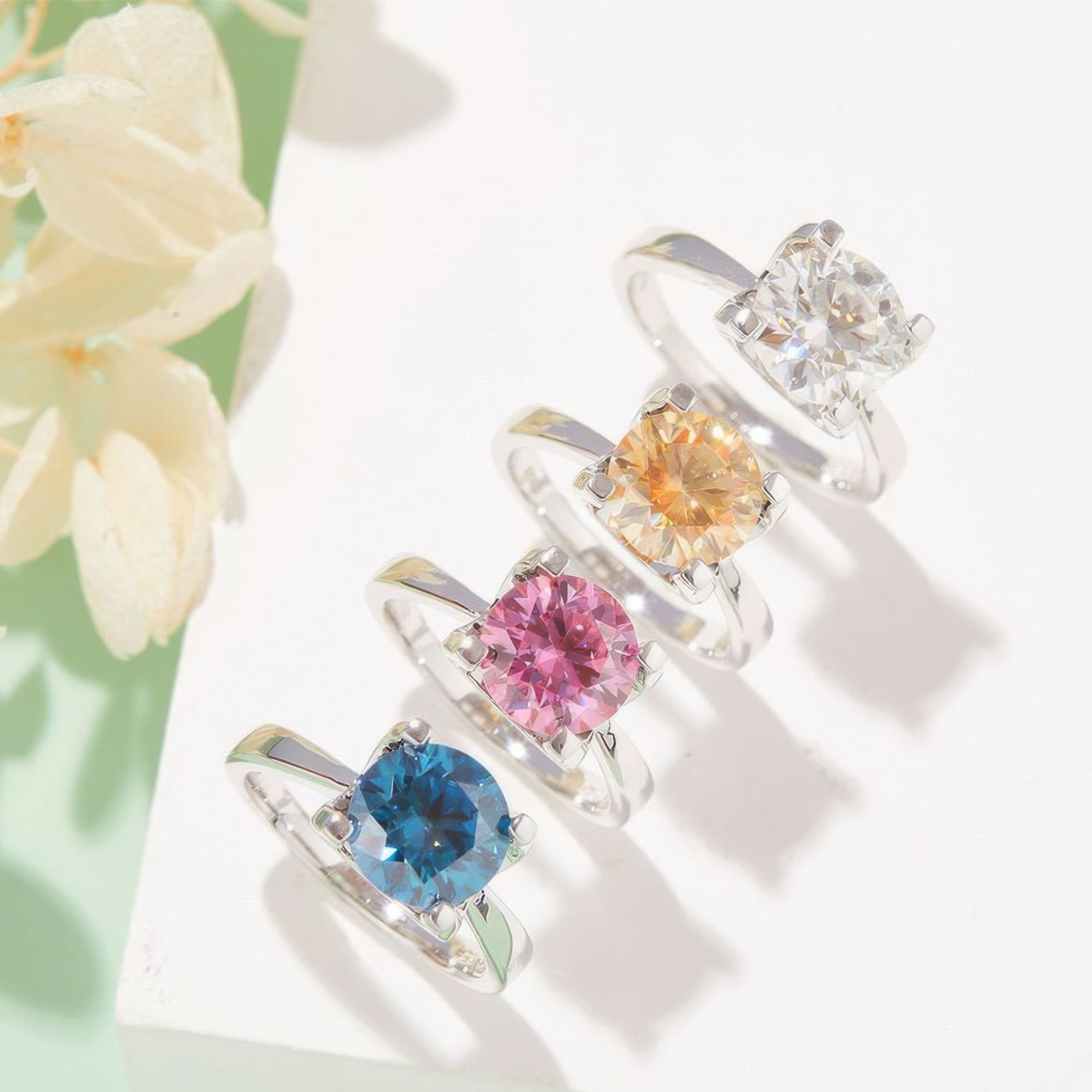 3 Carat Round Moissanite Solitaire Ring | 4-Prong 925 Sterling Silver | DEF VVS - Image 2