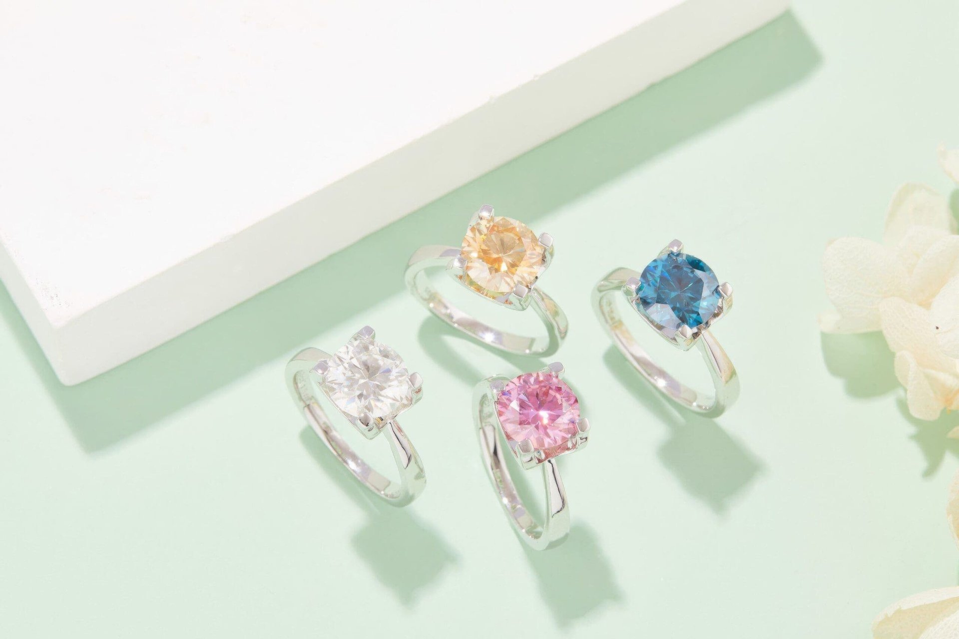 3 Carat Round Moissanite Solitaire Ring | 4-Prong 925 Sterling Silver | DEF VVS - Image 3