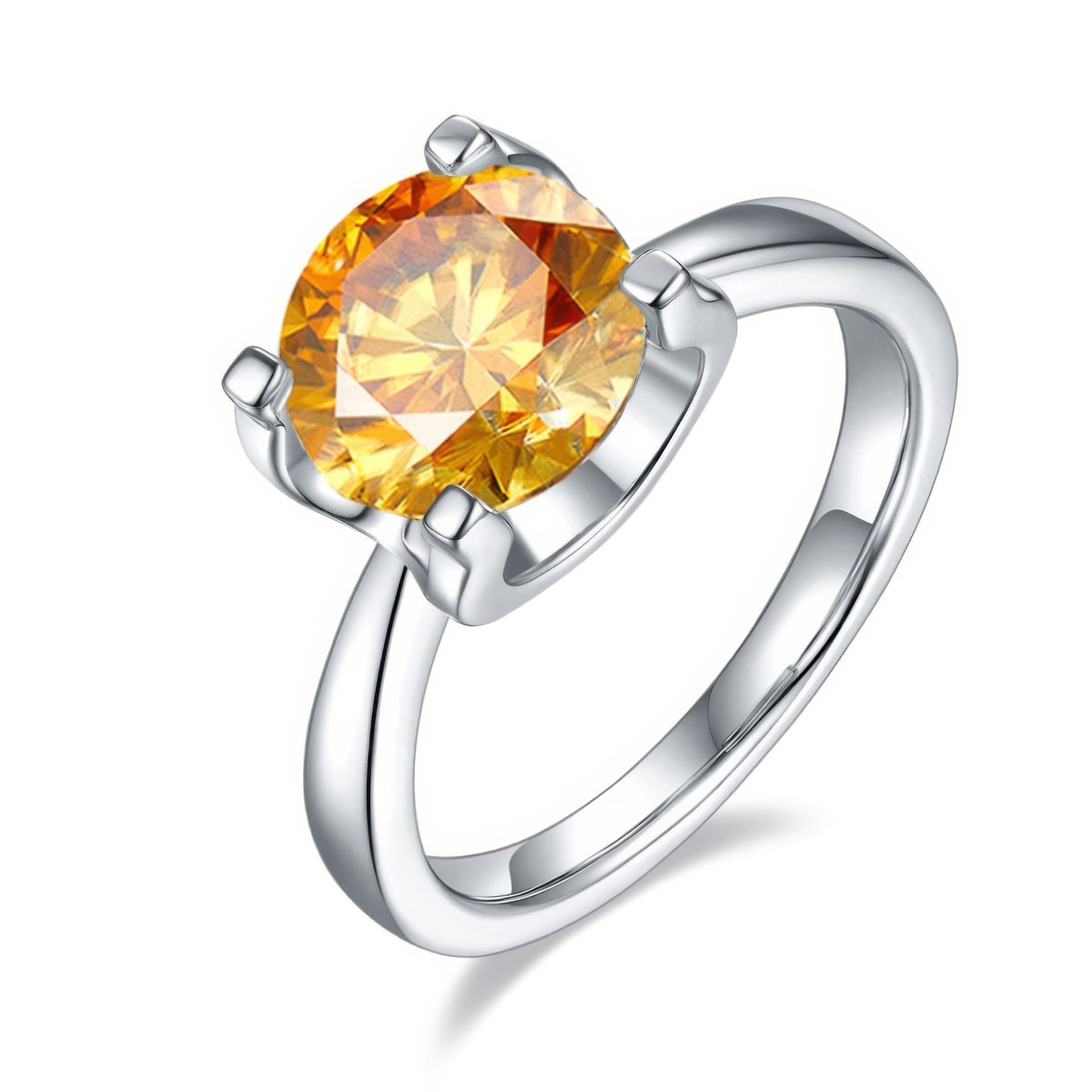 3 Carat Round Moissanite Solitaire Ring | 4-Prong 925 Sterling Silver | DEF VVS - Image 4