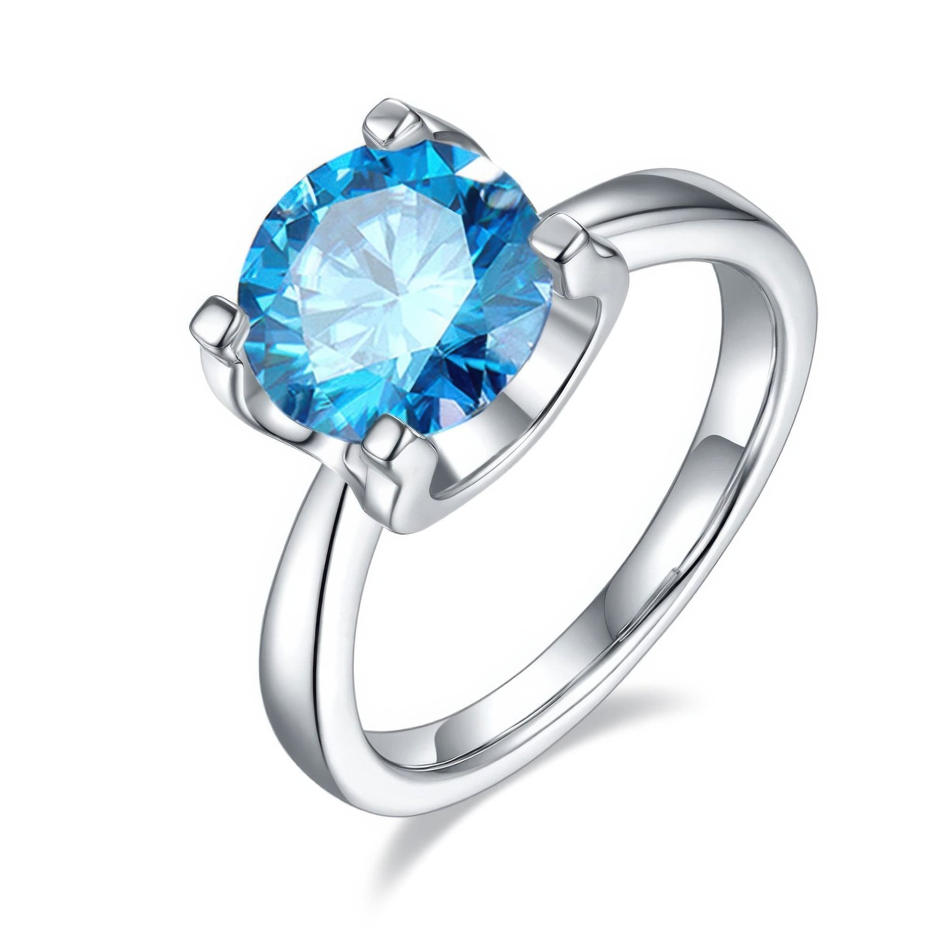 3 Carat Round Moissanite Solitaire Ring | 4-Prong 925 Sterling Silver | DEF VVS - Image 5