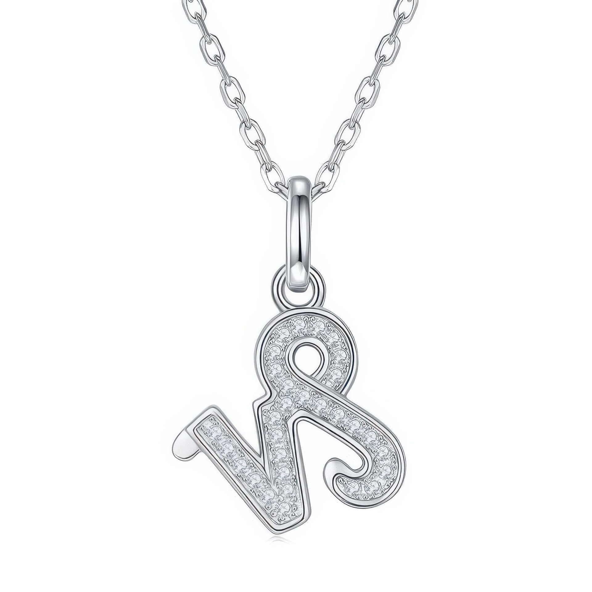 Capricorn Zodiac Moissanite Necklace | Pave Sea-Goat Glyph | 925 Sterling Silver Pendant