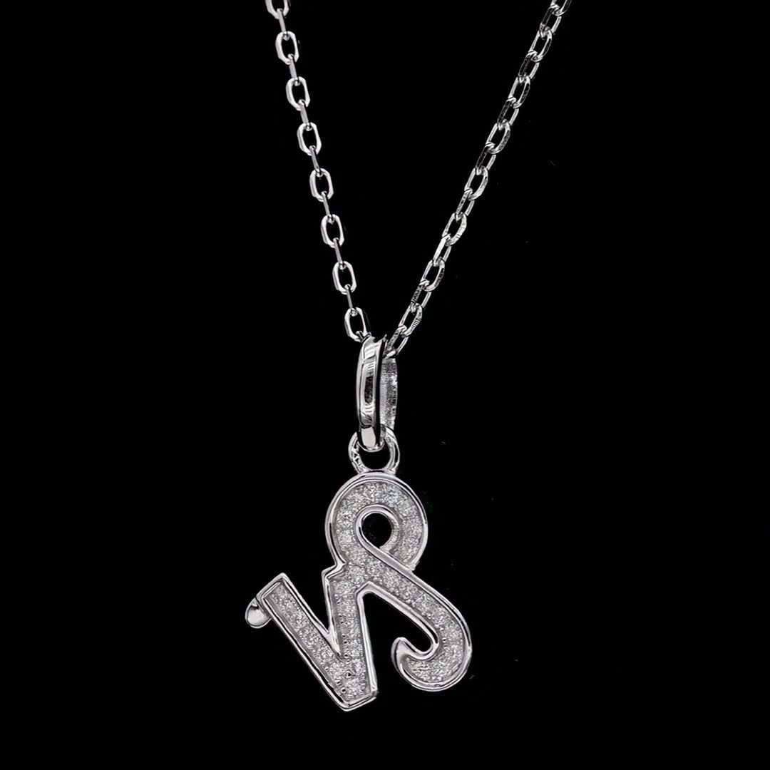 Capricorn Zodiac Moissanite Necklace | Pave Sea-Goat Glyph | 925 Sterling Silver Pendant product video thumbnail