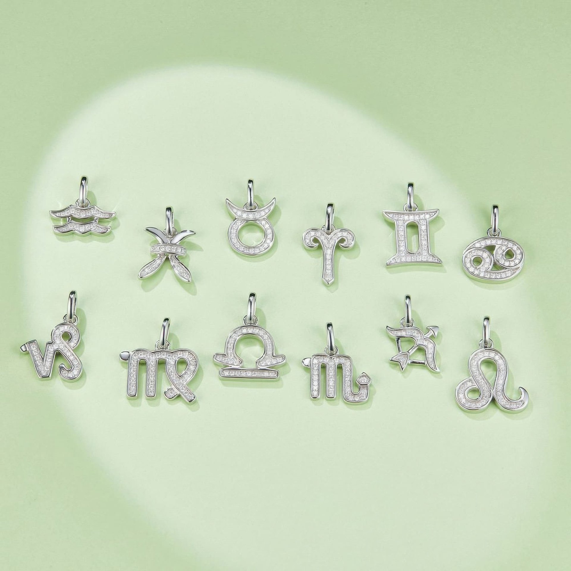 Moissanite Gemini Zodiac Pendant Necklace | Pave Gemini Symbol | 925 Silver - Image 4