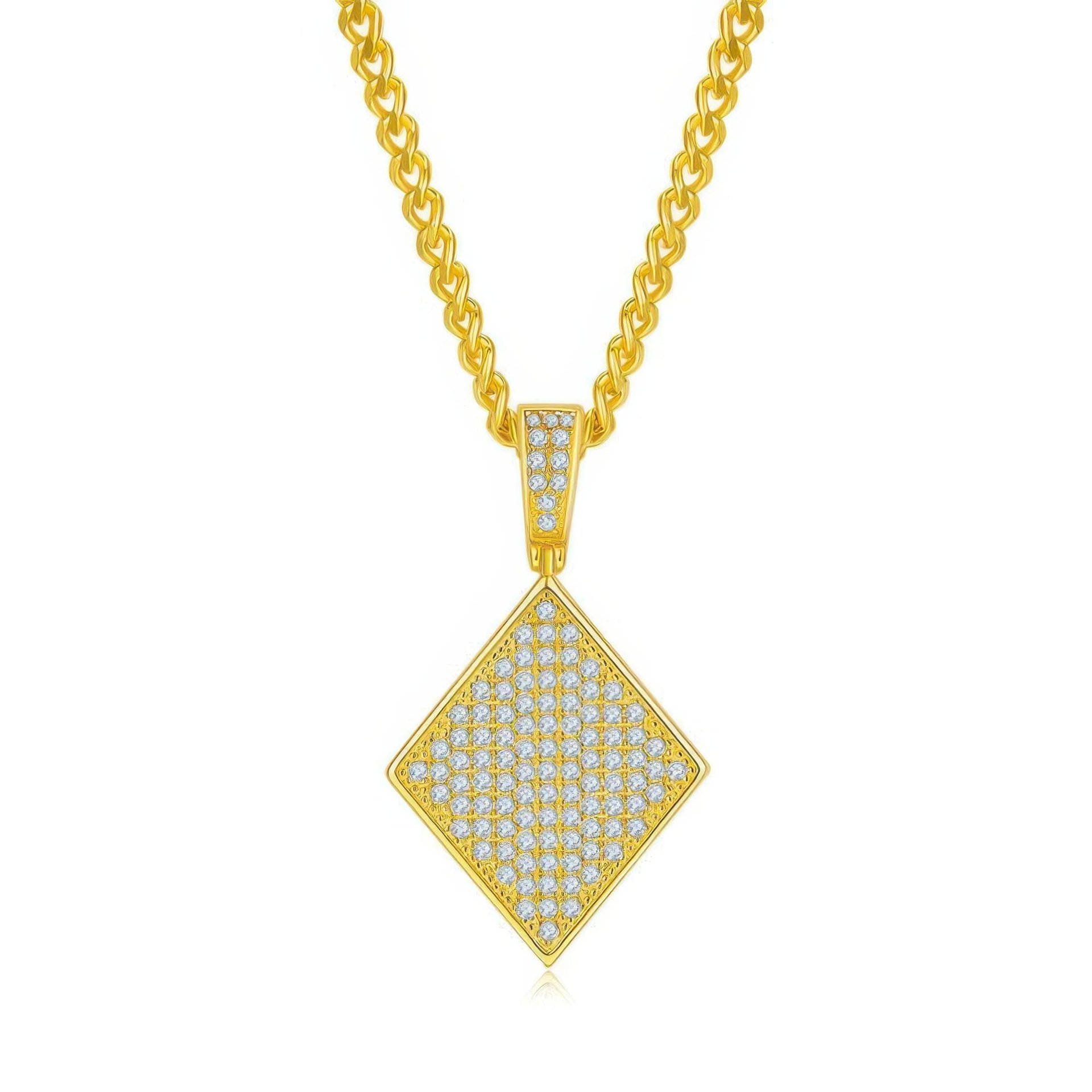 Pave Diamond-Suit Moissanite Pendant Necklace | Iced-Out Playing Card Charm in 925 Silver - Image 5