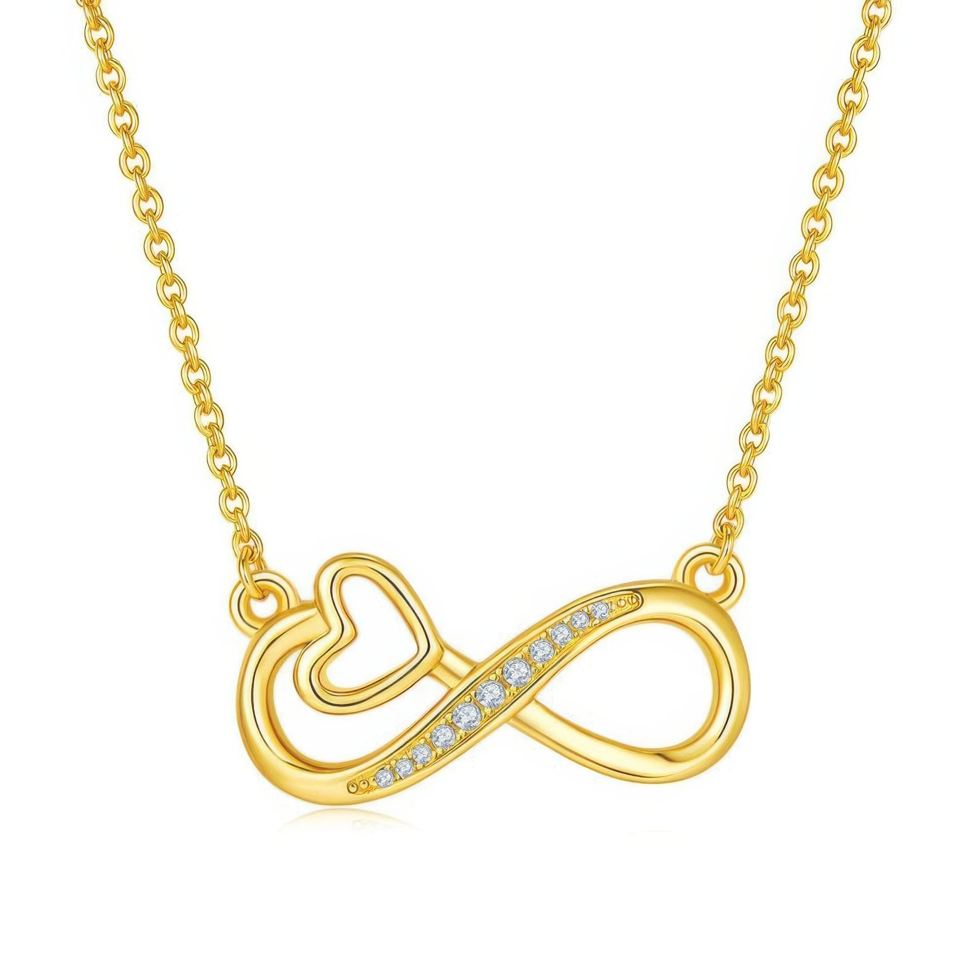 Infinity Heart Moissanite Necklace | Dainty Pavé 925 Sterling Silver | Collarbone Chain for Women - Image 6