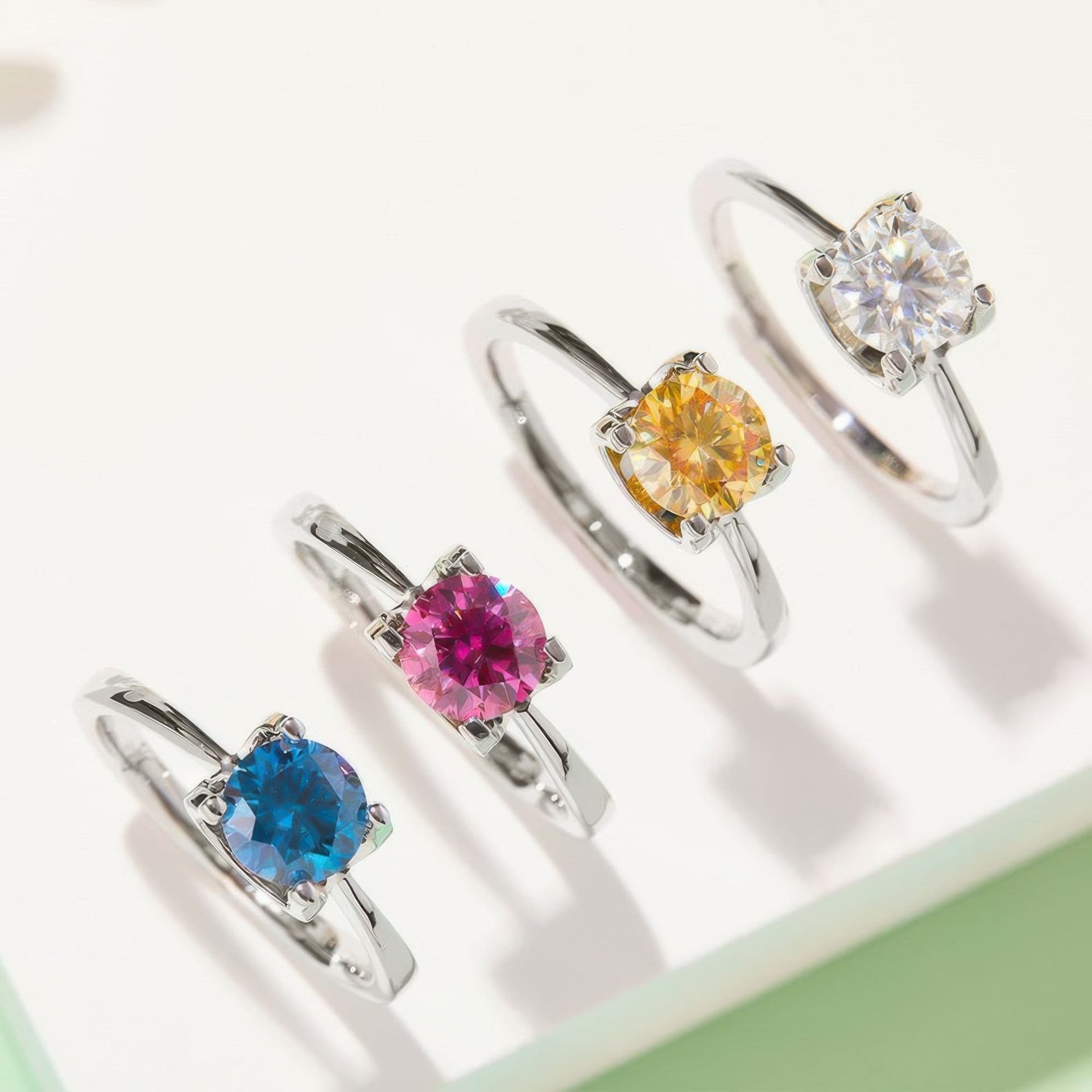 1ct Moissanite Solitaire Ring | Cushion Halo Gallery | 925 Sterling Silver - Image 3
