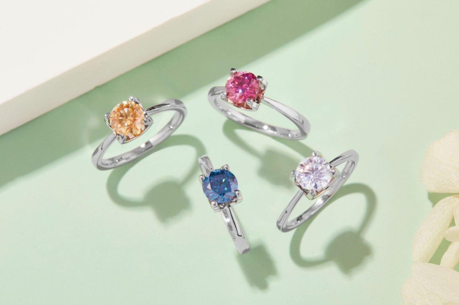 1ct Moissanite Solitaire Ring | Cushion Halo Gallery | 925 Sterling Silver - Image 4