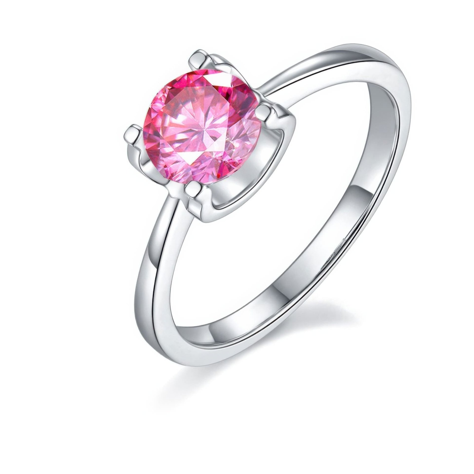 1ct Moissanite Solitaire Ring | Cushion Halo Gallery | 925 Sterling Silver - Image 5