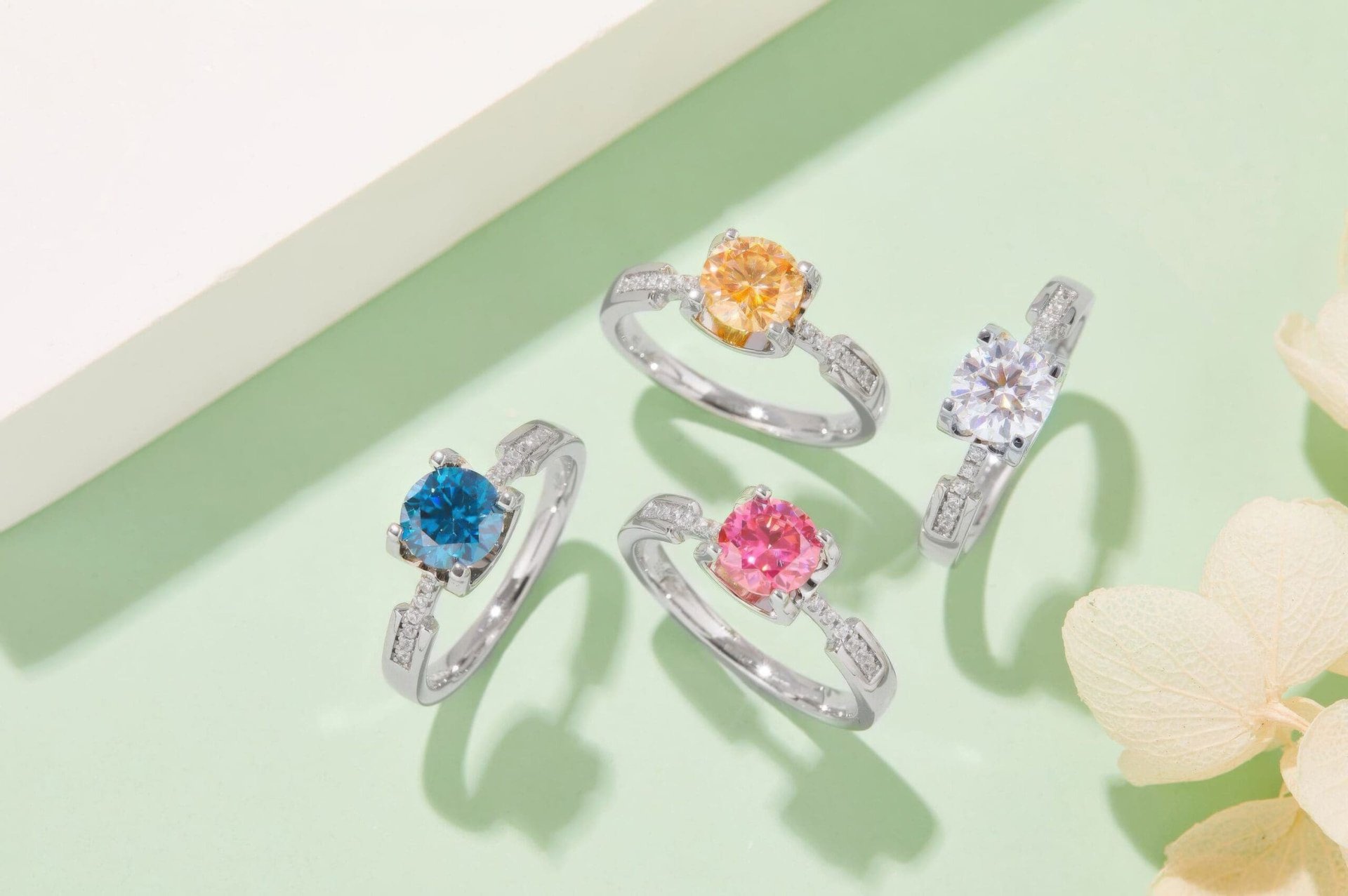 Round Moissanite Solitaire Ring | Pavé Filigree Band | 1ct DEW 925 Sterling Silver - Image 8