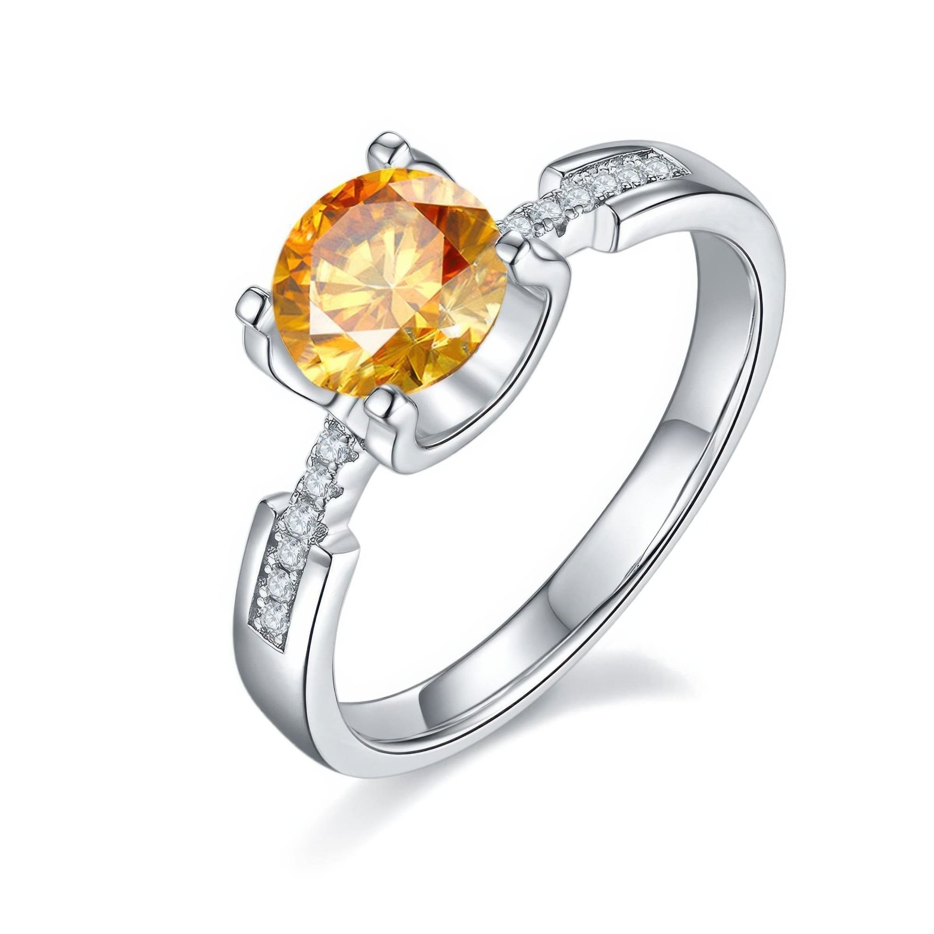 Round Moissanite Solitaire Ring | Pavé Filigree Band | 1ct DEW 925 Sterling Silver - Image 10