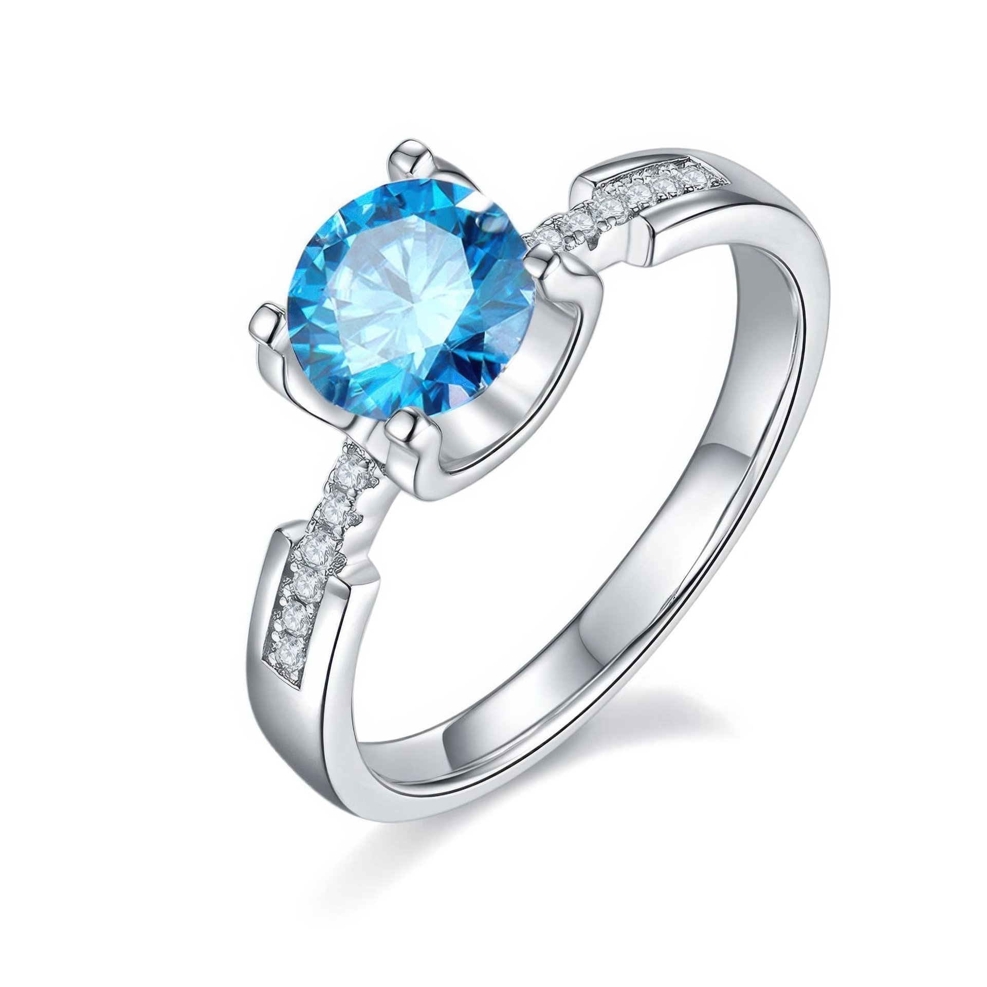 Round Moissanite Solitaire Ring | Pavé Filigree Band | 1ct DEW 925 Sterling Silver - Image 11