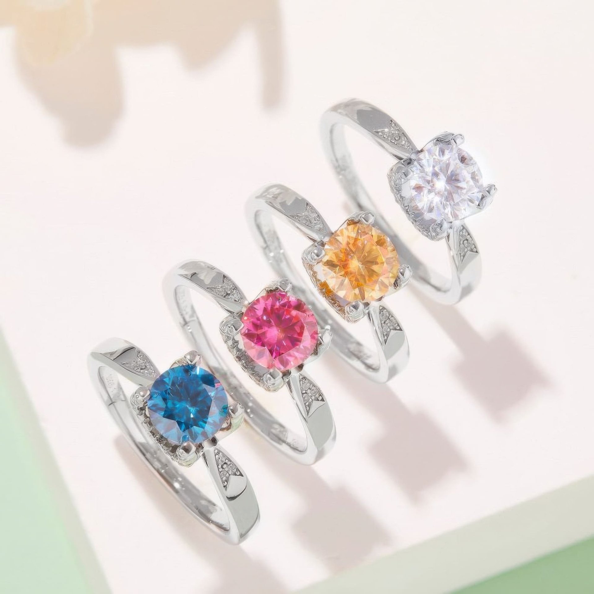 Geometric Moissanite Statement Ring | Trendy INS Style Design - Image 7