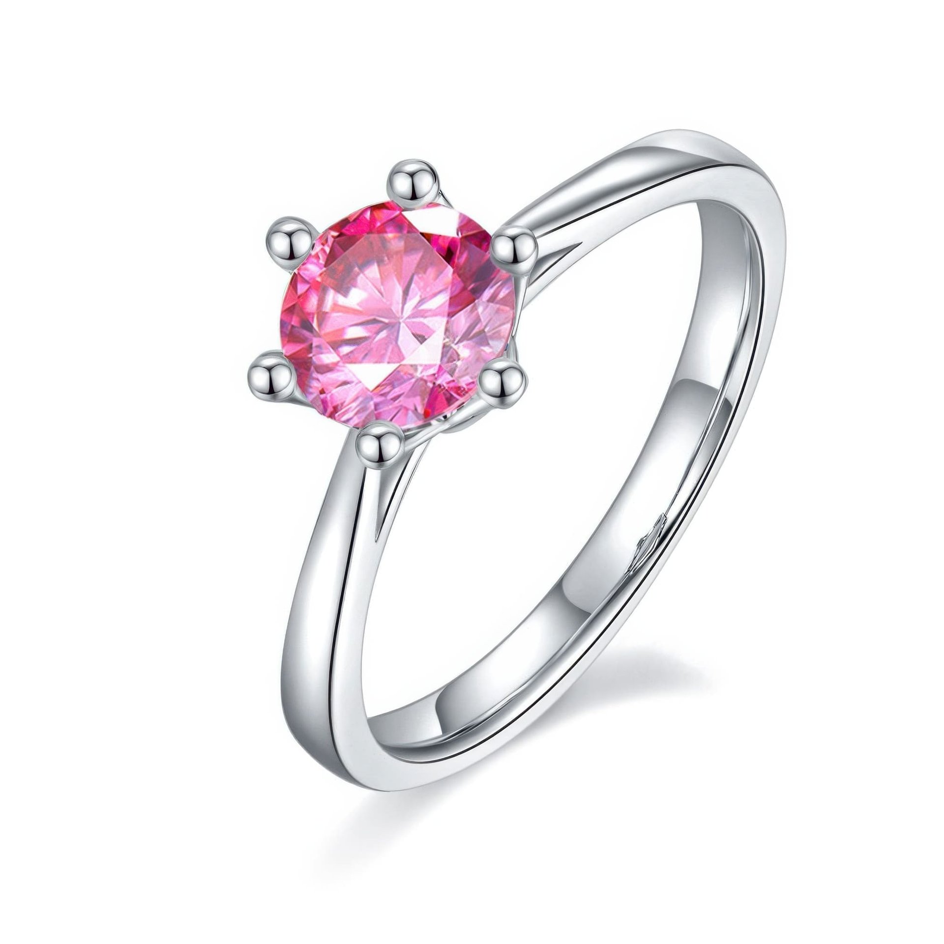 1 Carat Moissanite Solitaire Ring | 6-Prong Round Cut 925 Sterling Silver - Image 9