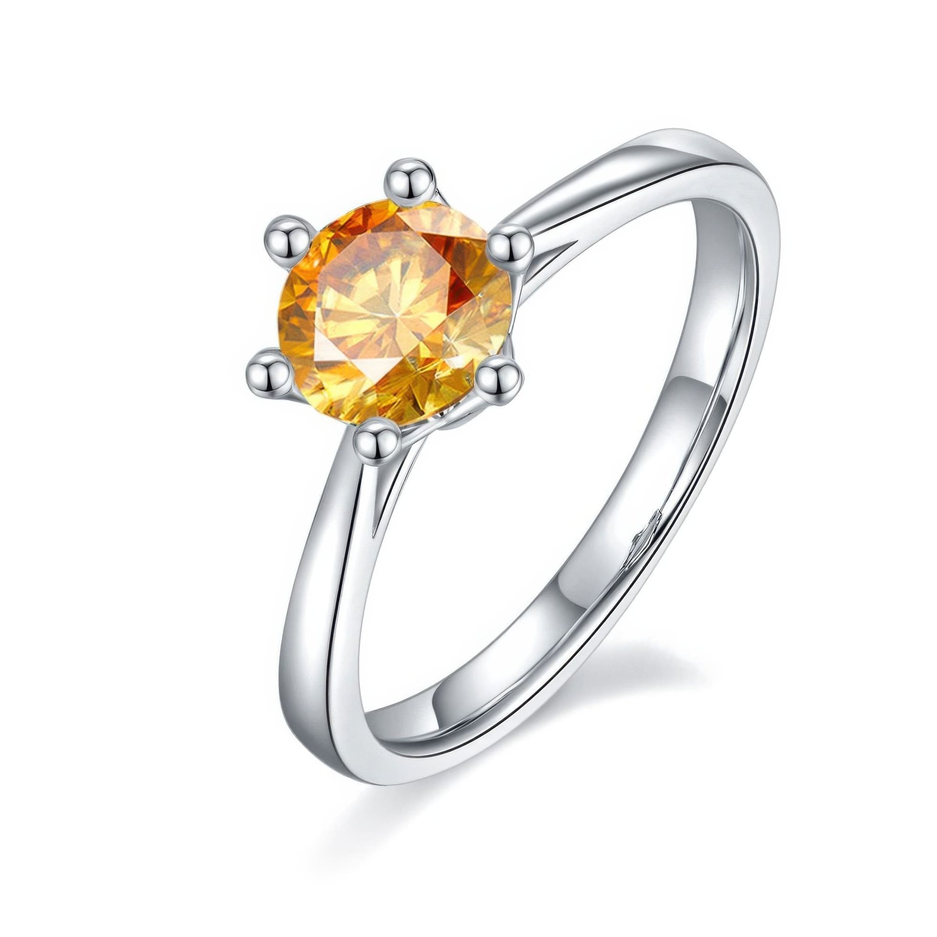 1 Carat Moissanite Solitaire Ring | 6-Prong Round Cut 925 Sterling Silver - Image 10