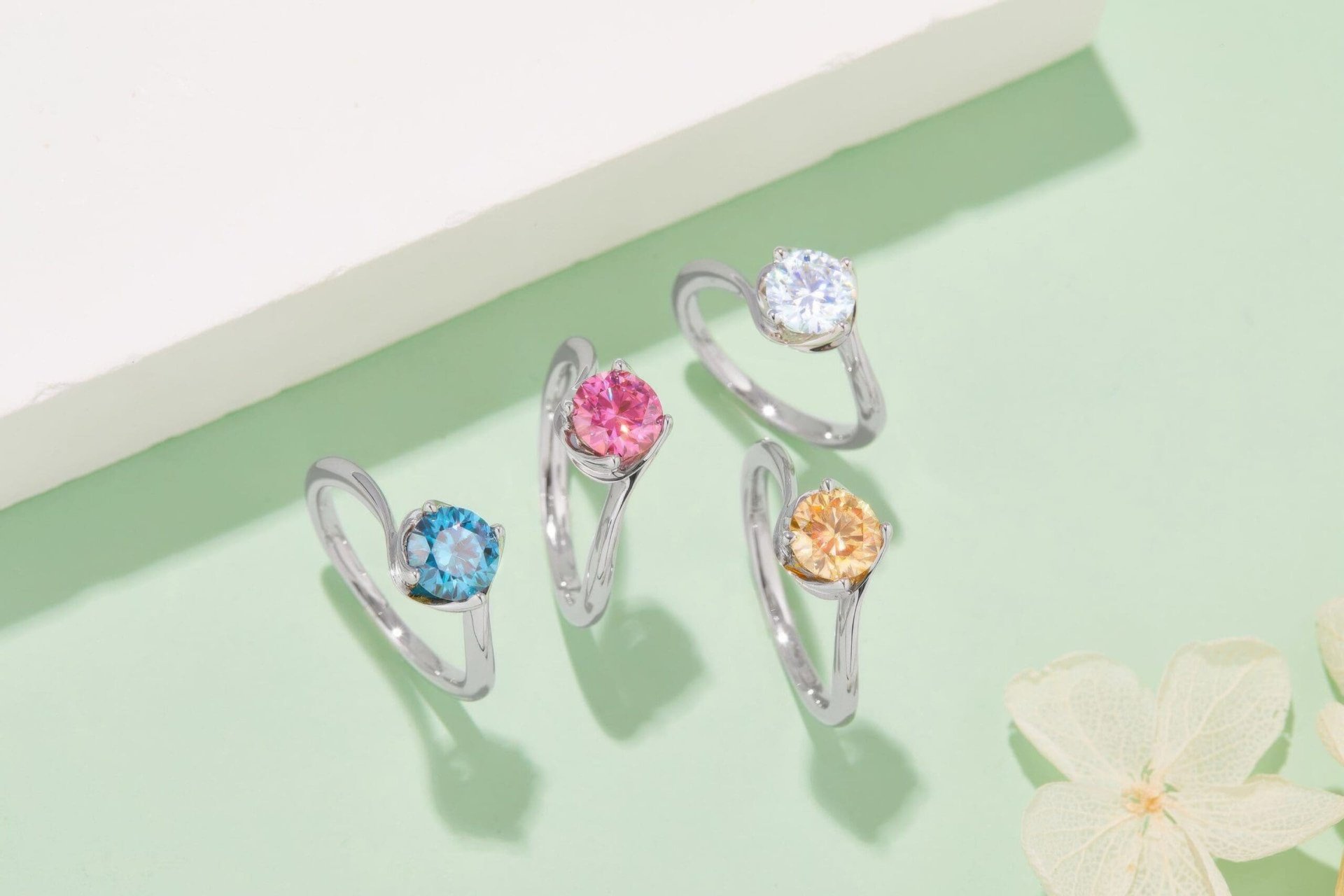 Twisted Bypass Moissanite Solitaire Ring | 1ct DEW Round Cut Engagement Ring in 925 Silver - Image 8